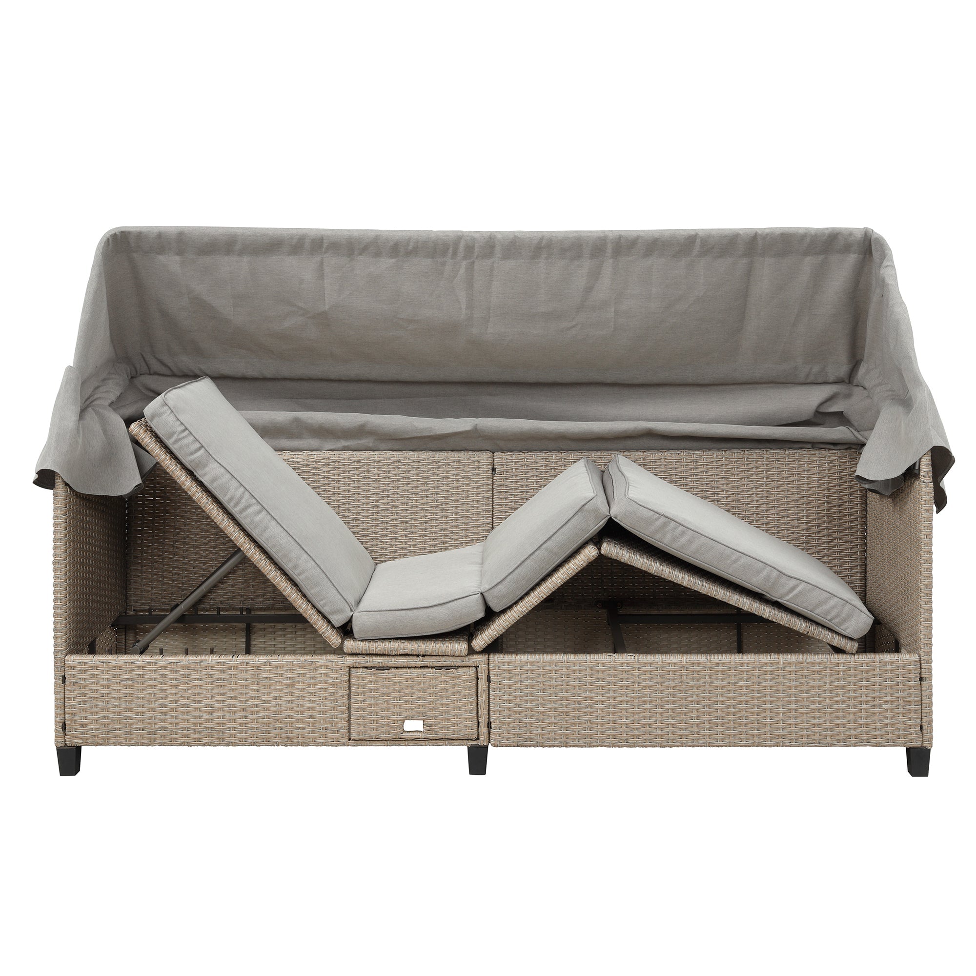 Sofá para patio de 4 piezas - Beige
