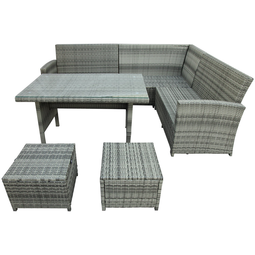 Juego de muebles de patio para exterior - Gris