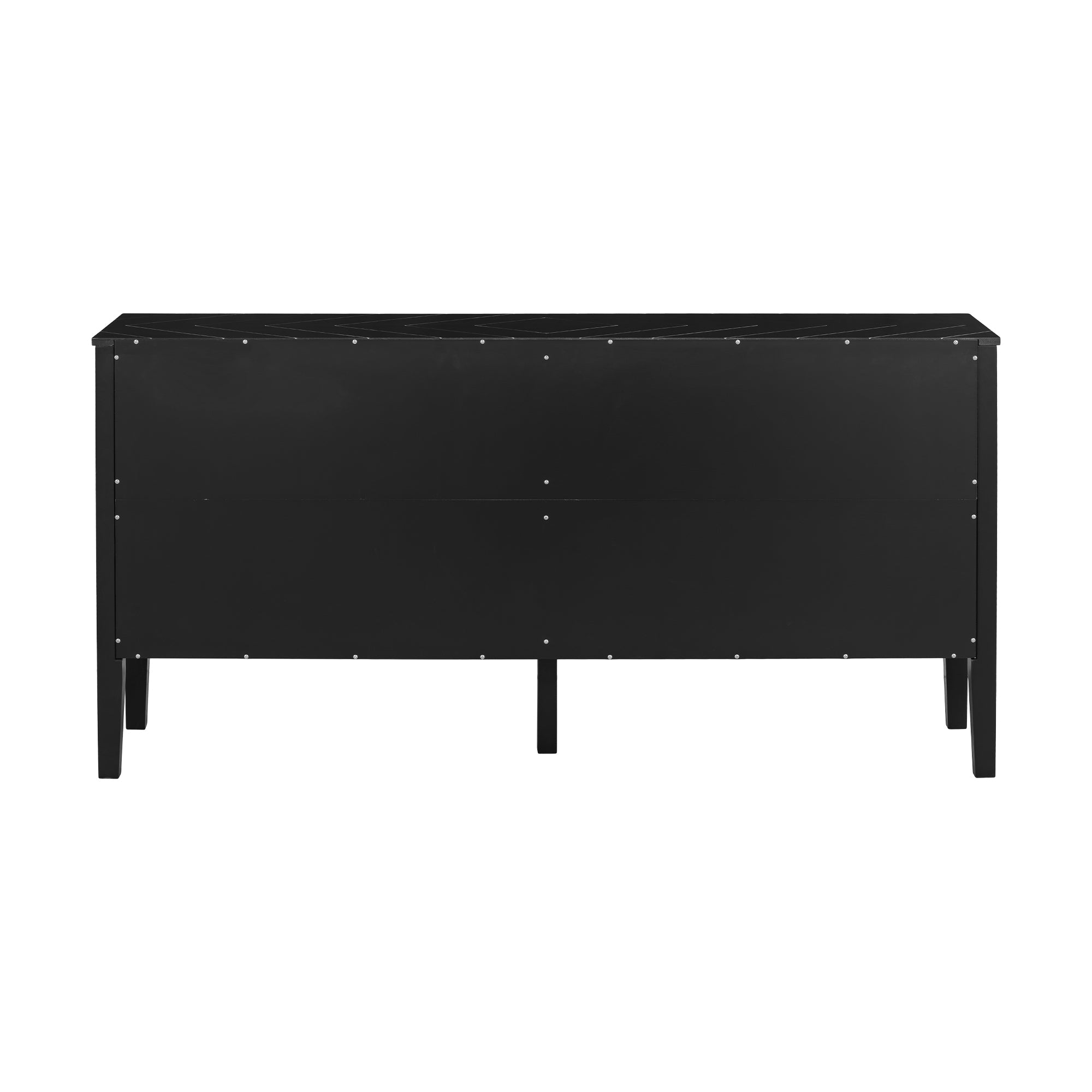 Aparador de cuatro puertas para sala - Negro