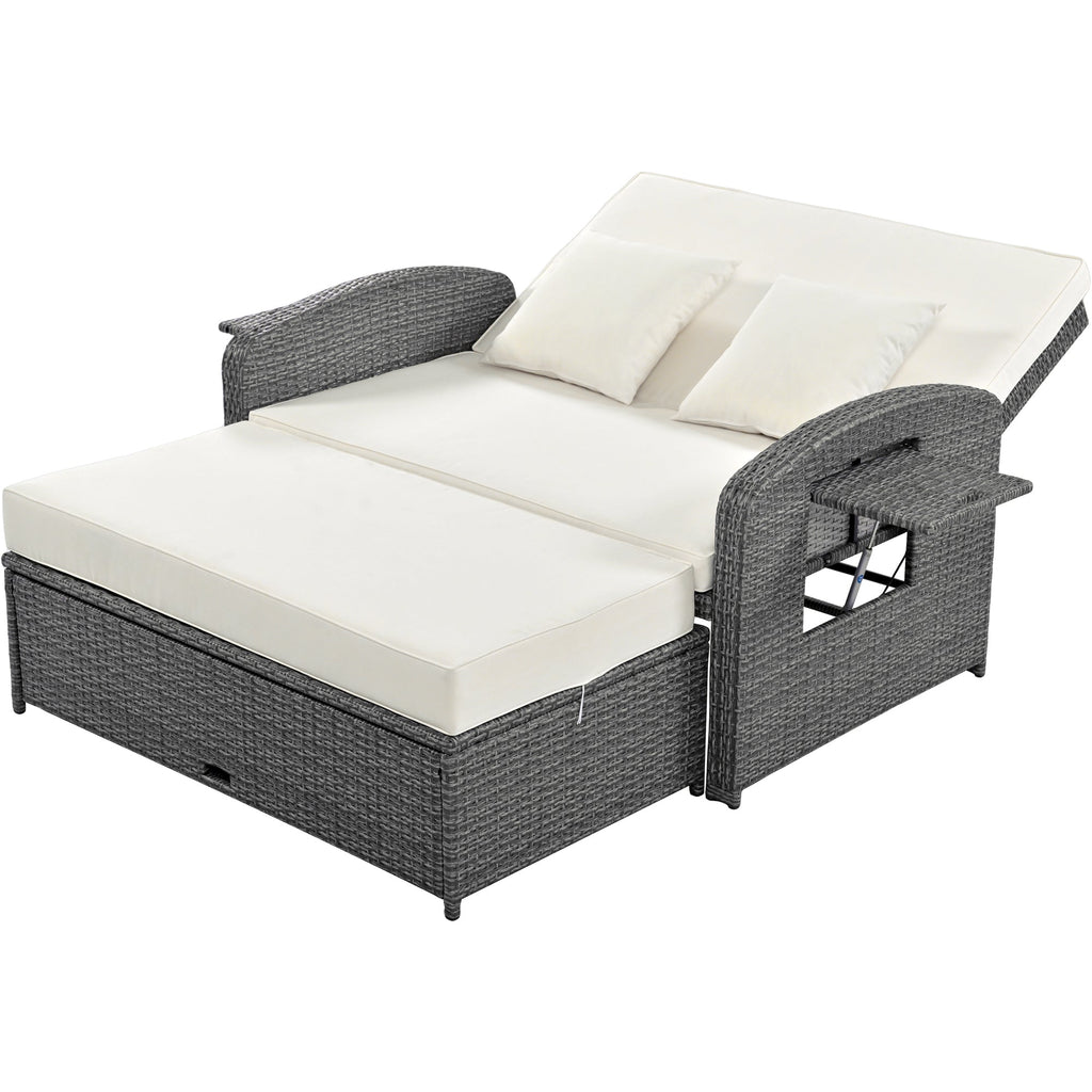 Sofá cama reclinable para 2 personas - Gris