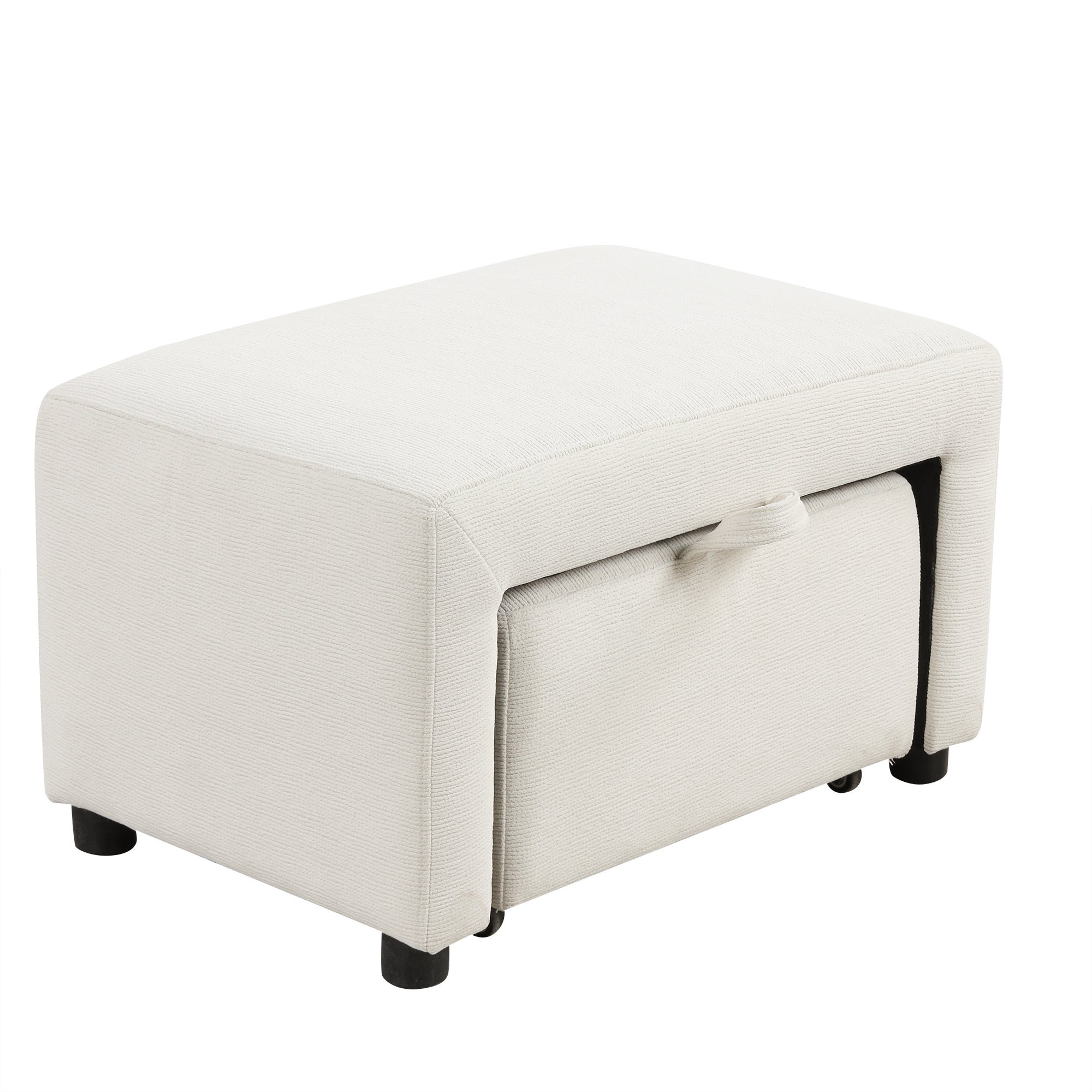 Sofá cama extraíble en forma de L - Beige