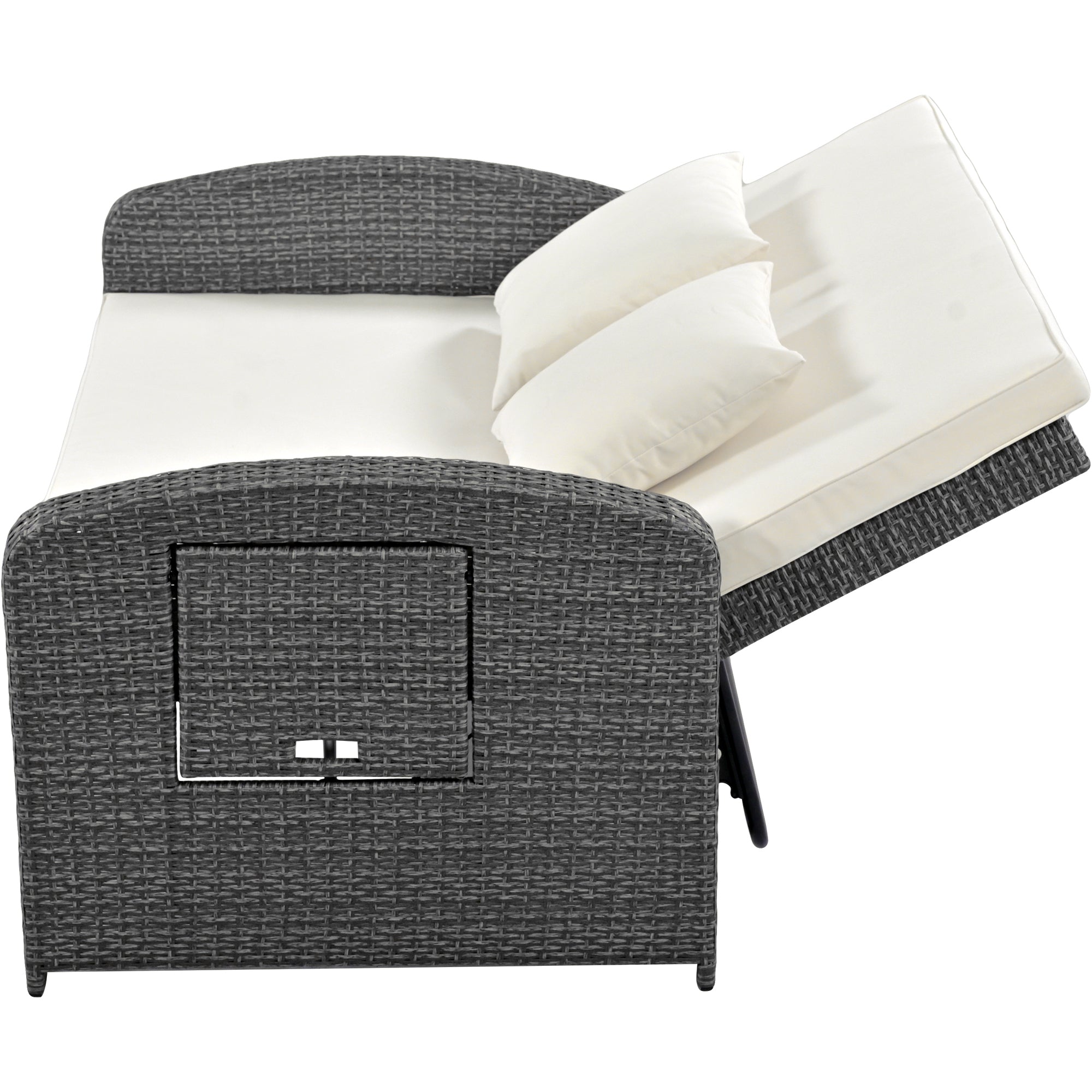 Sofá cama reclinable para 2 personas - Gris