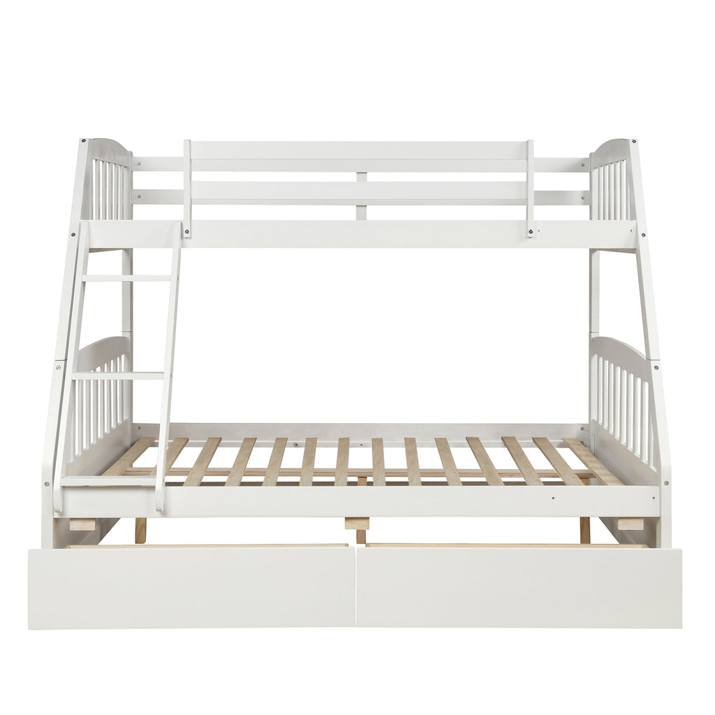 Litera de madera maciza – Blanco
