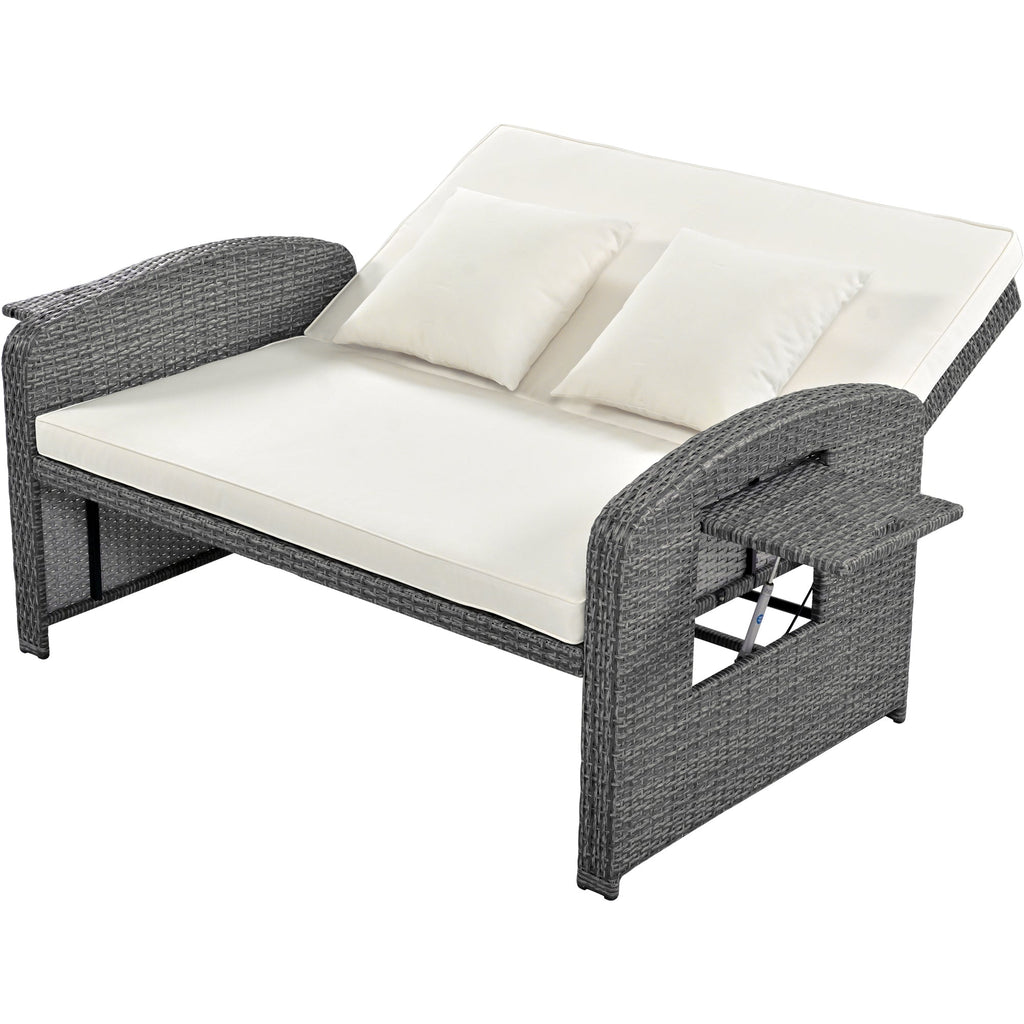 Sofá cama reclinable para 2 personas - Gris