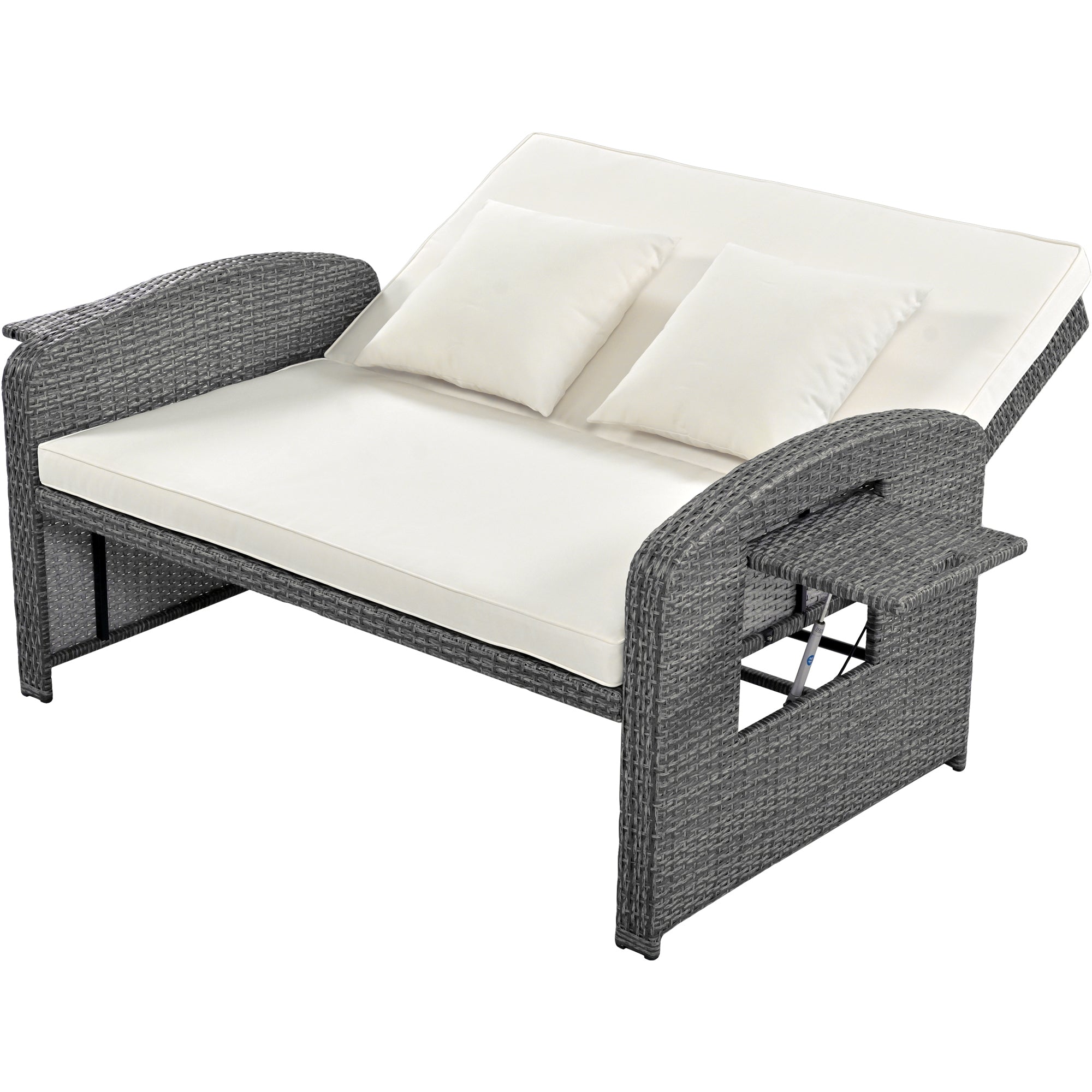 Sofá cama reclinable para 2 personas - Gris