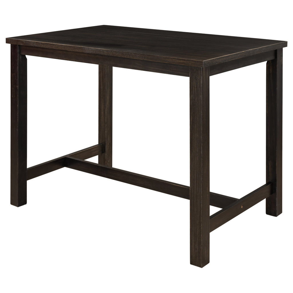 Mesa de comedor rústica de madera - Marrón