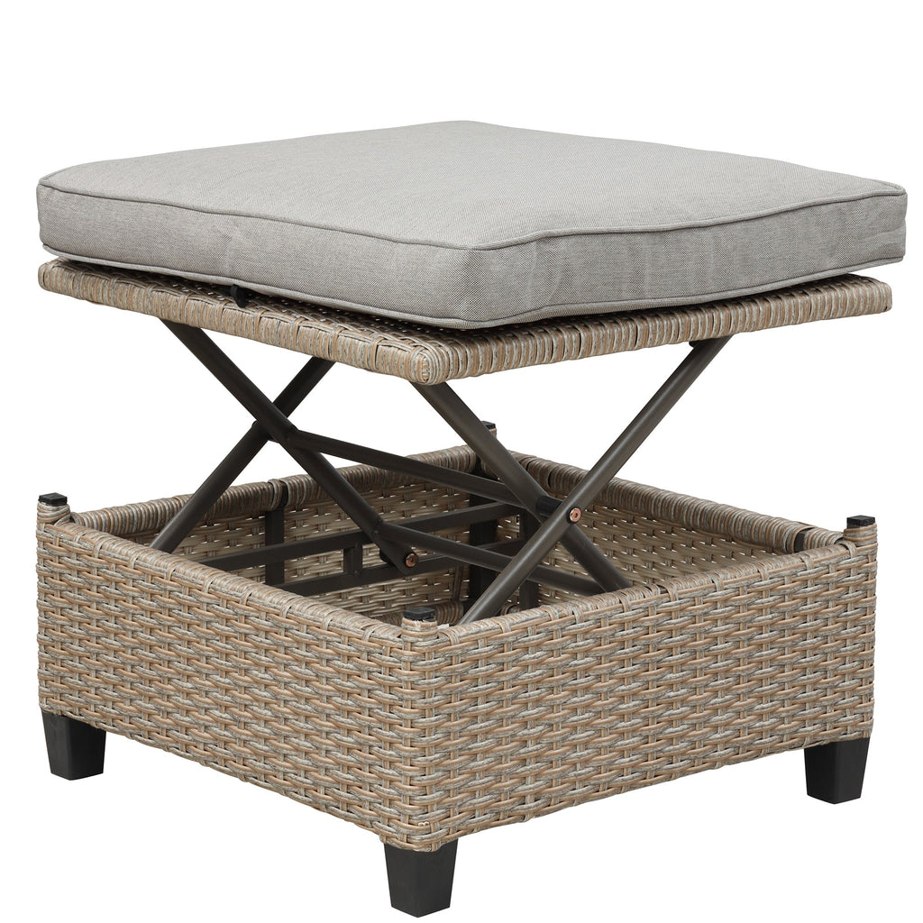 Sofá para patio de 4 piezas - Beige