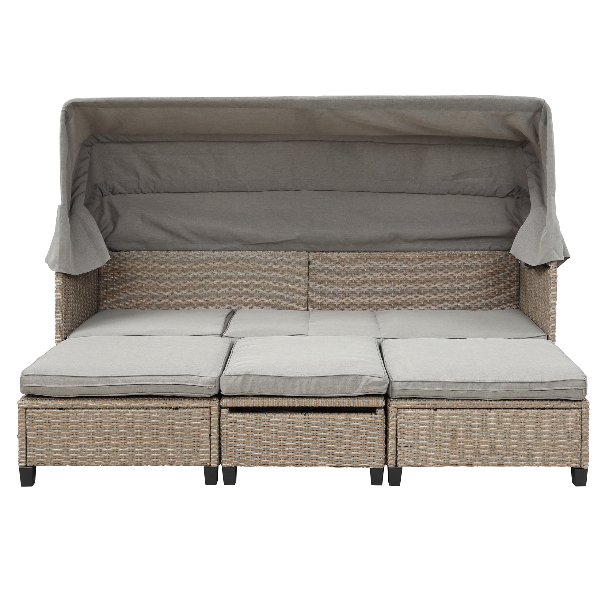 Sofá para patio de 4 piezas - Beige