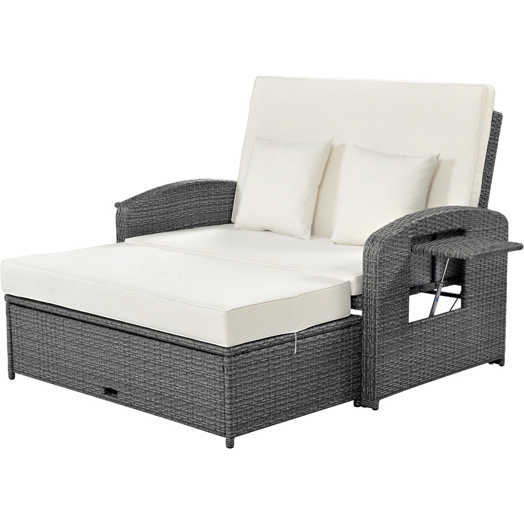 Sofá cama reclinable para 2 personas - Gris