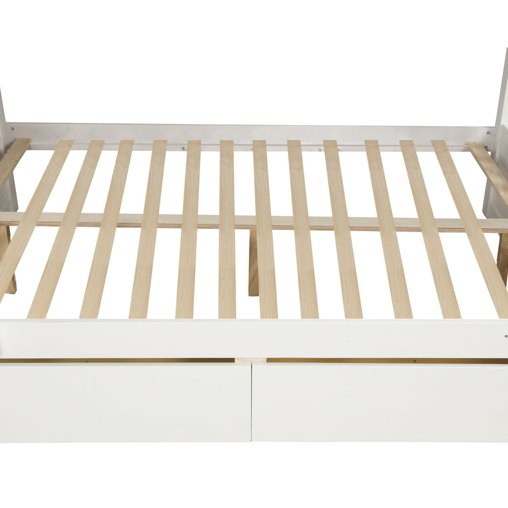 Litera de madera maciza – Blanco