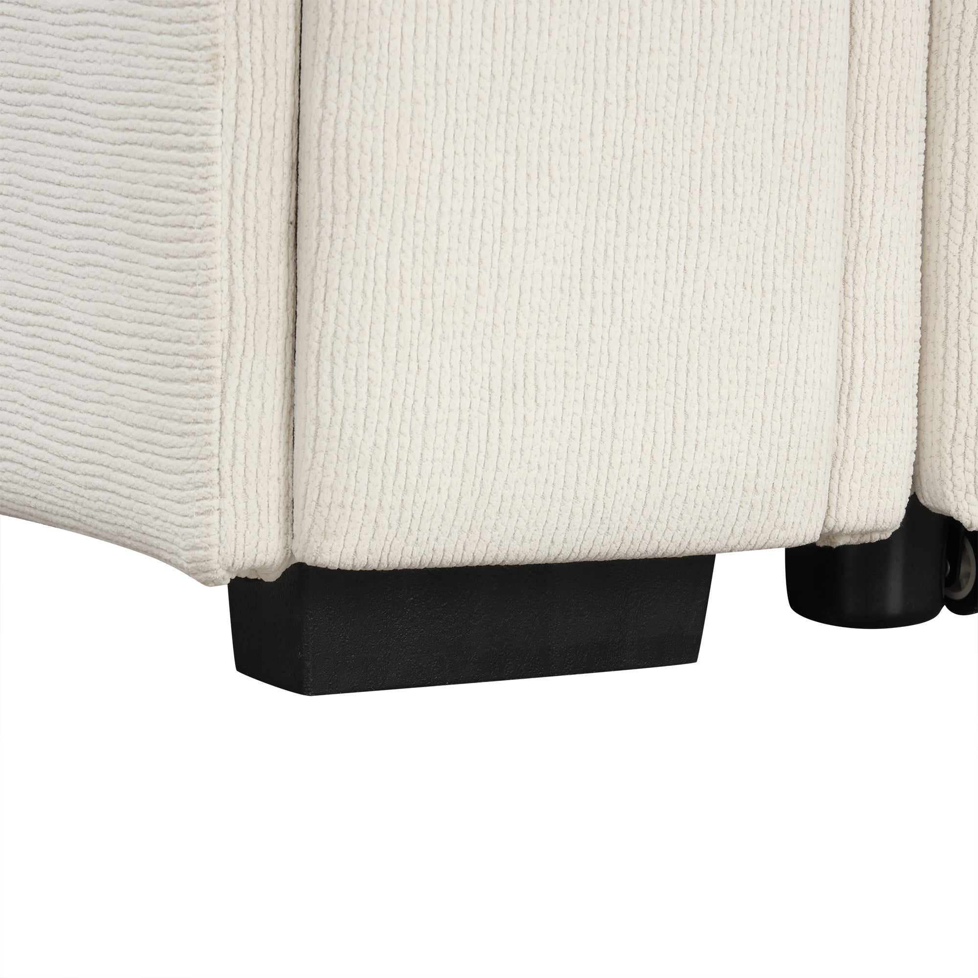Sofá cama extraíble en forma de L - Beige