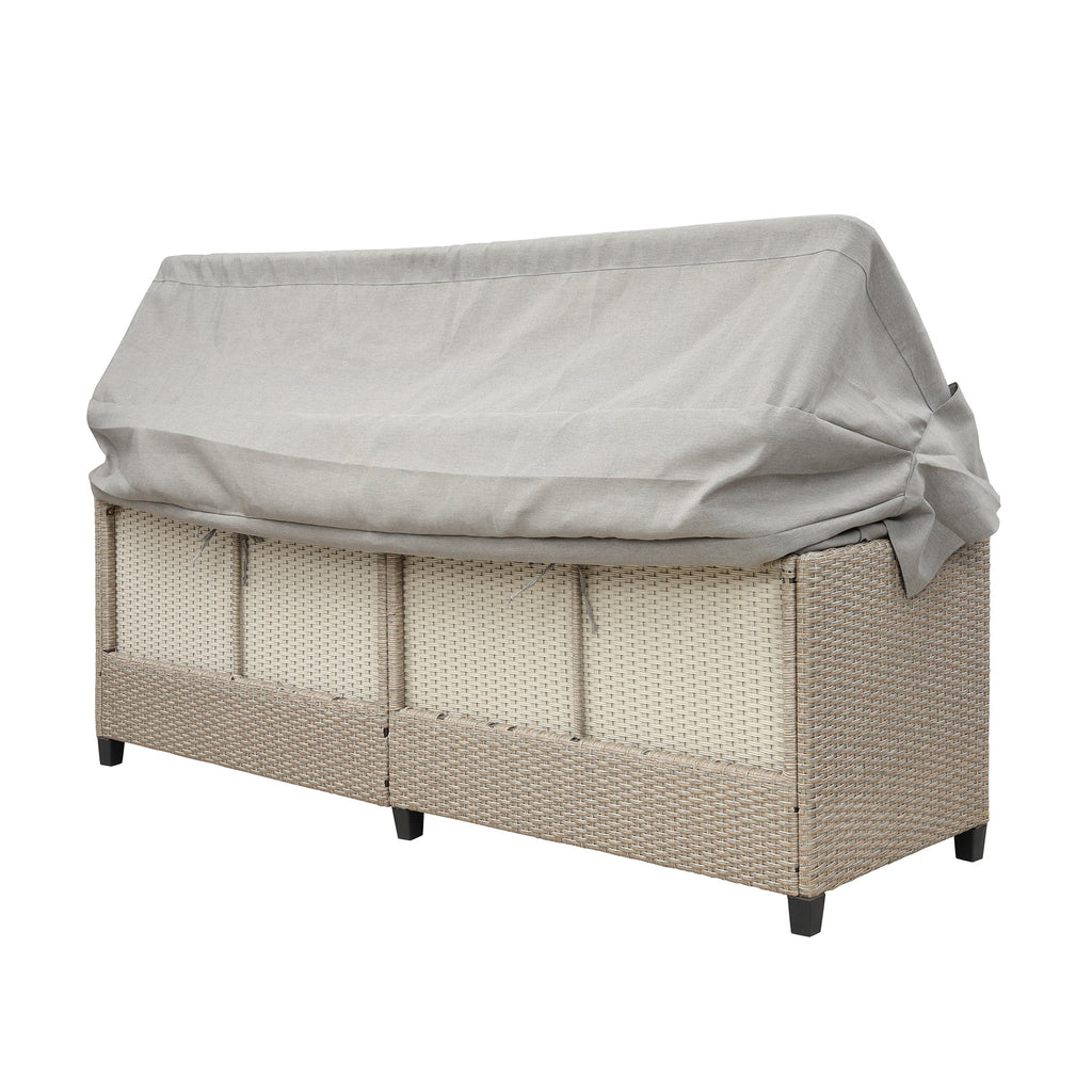 Sofá para patio de 4 piezas - Beige