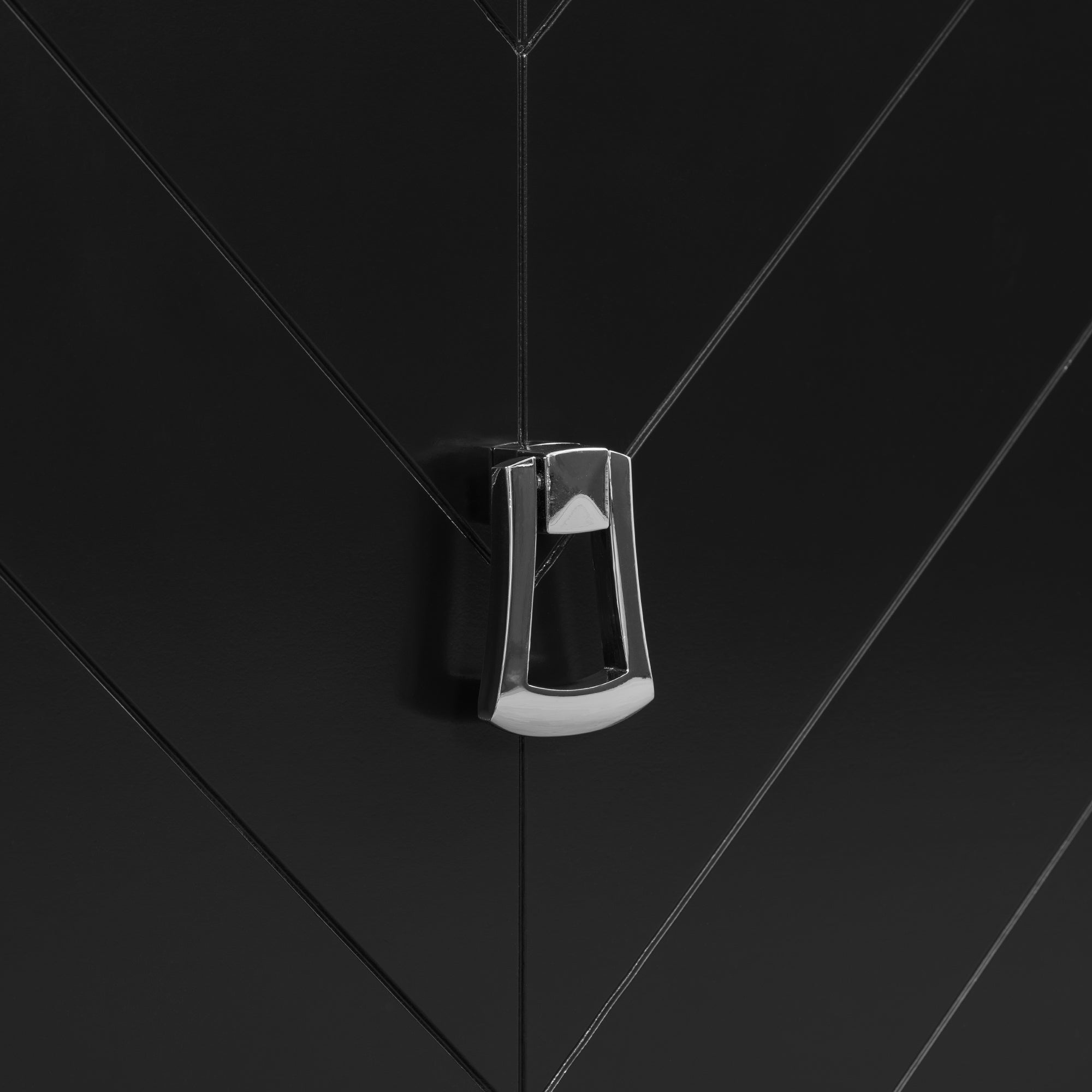 Aparador de cuatro puertas para sala - Negro