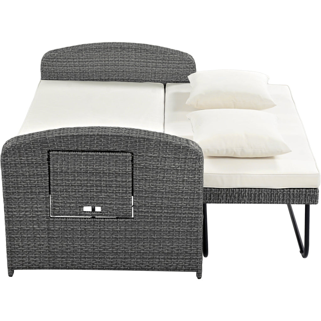 Sofá cama reclinable para 2 personas - Gris