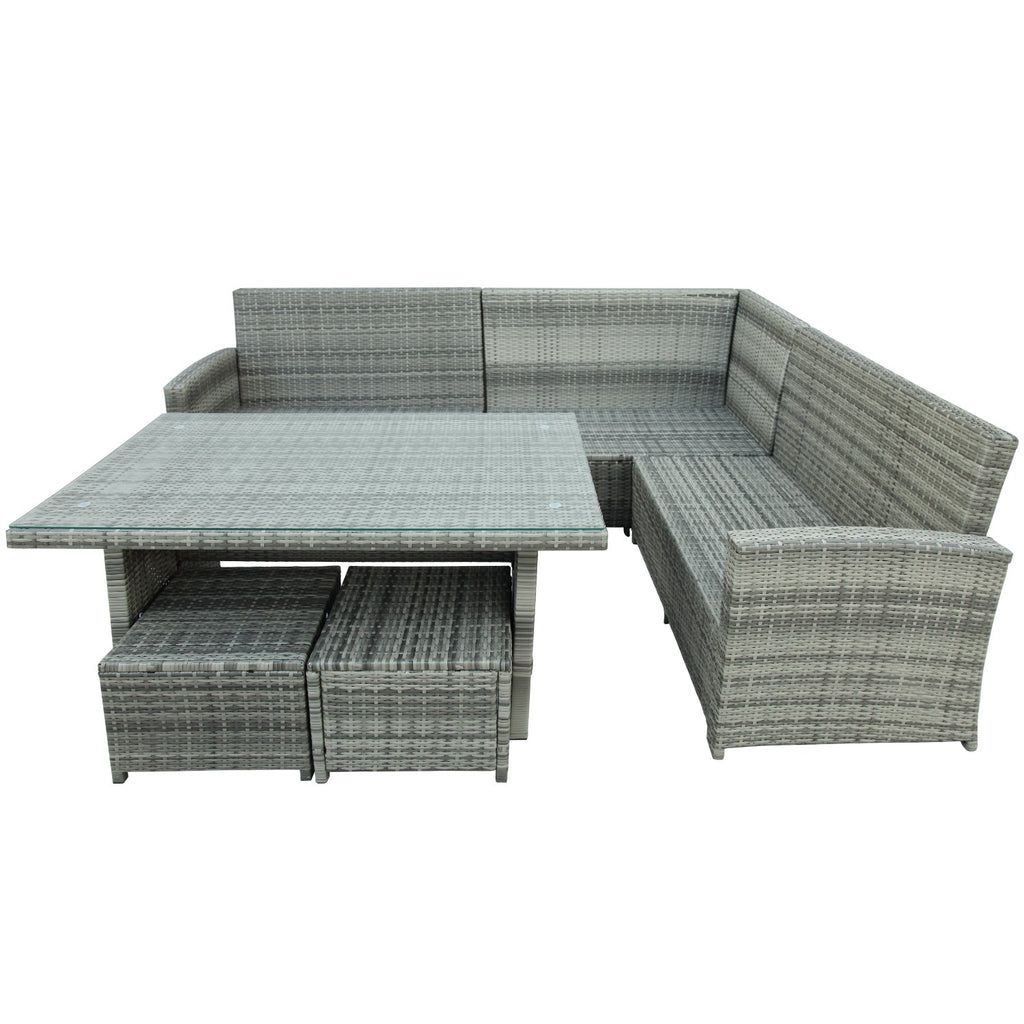 Juego de muebles de patio para exterior - Gris