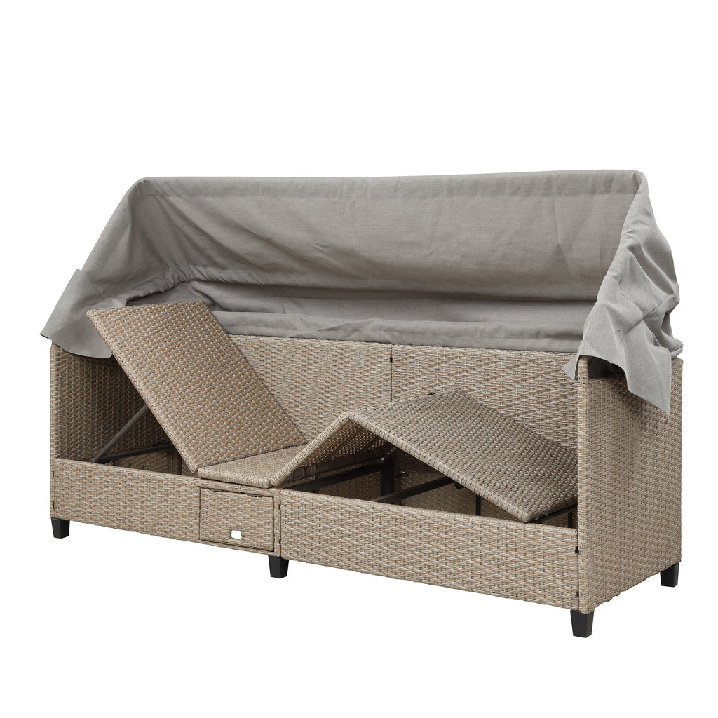 Sofá para patio de 4 piezas - Beige