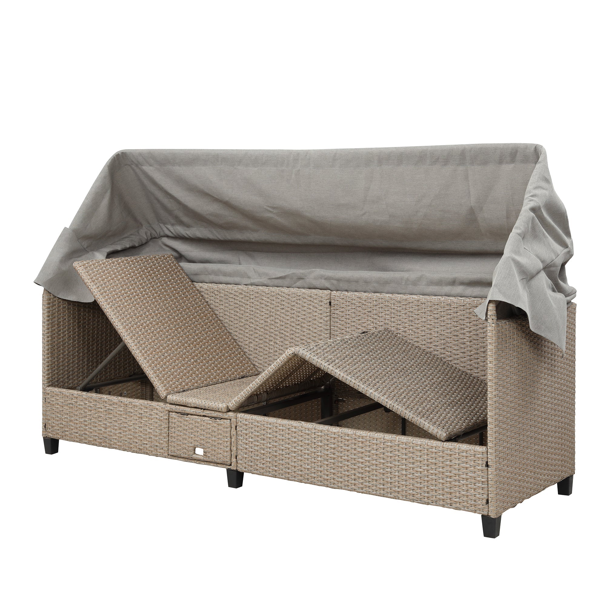 Sofá para patio de 4 piezas - Beige