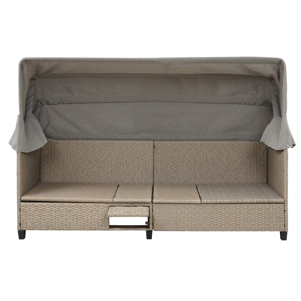 Sofá para patio de 4 piezas - Beige
