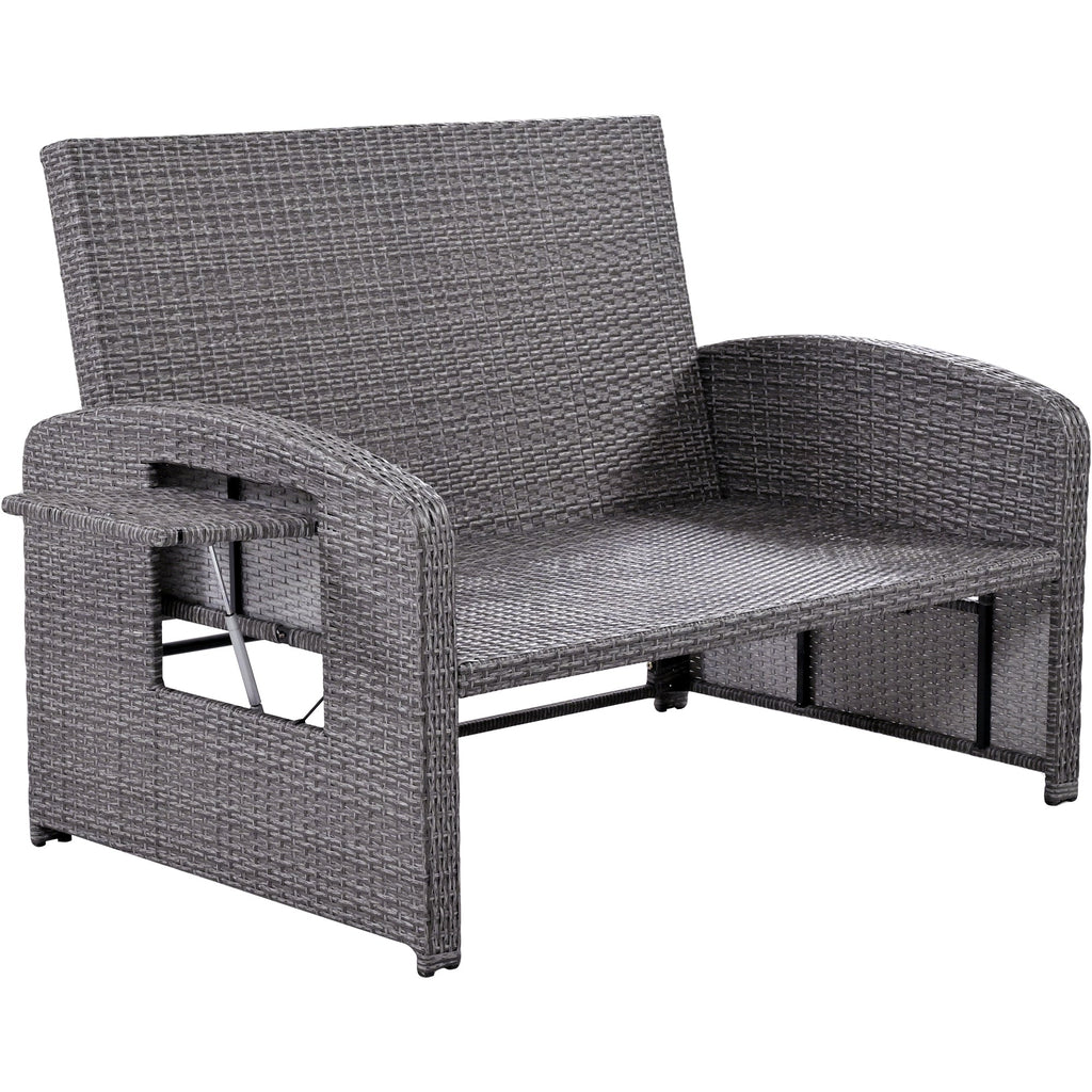 Sofá cama reclinable para 2 personas - Gris