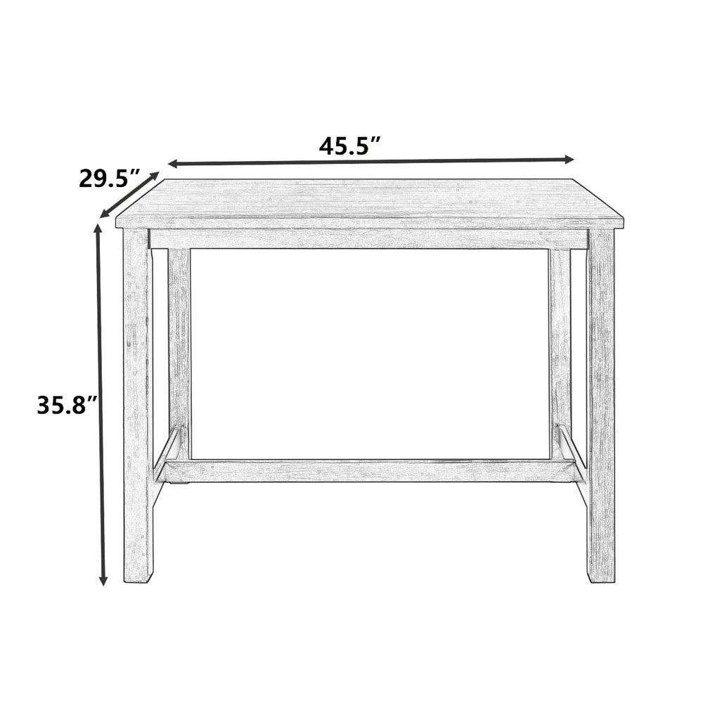 Mesa de comedor rústica de madera - Marrón