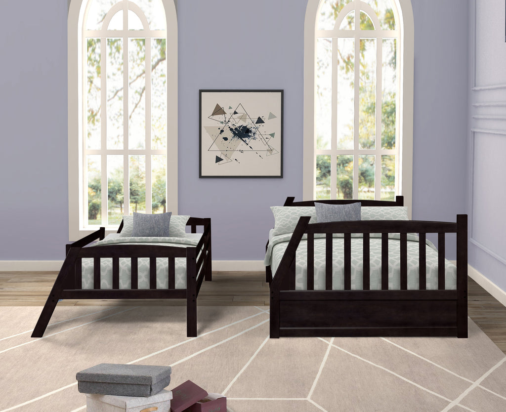Litera de madera maciza - Marrón