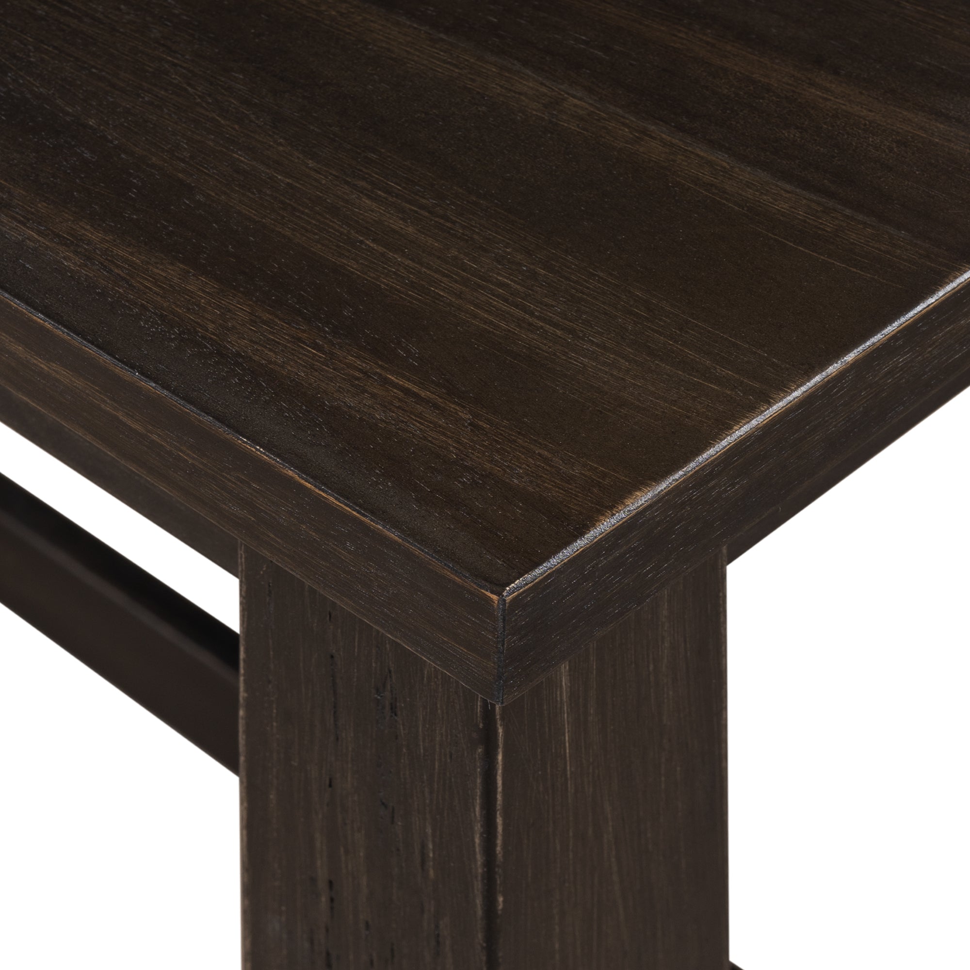 Mesa de comedor rústica de madera - Marrón