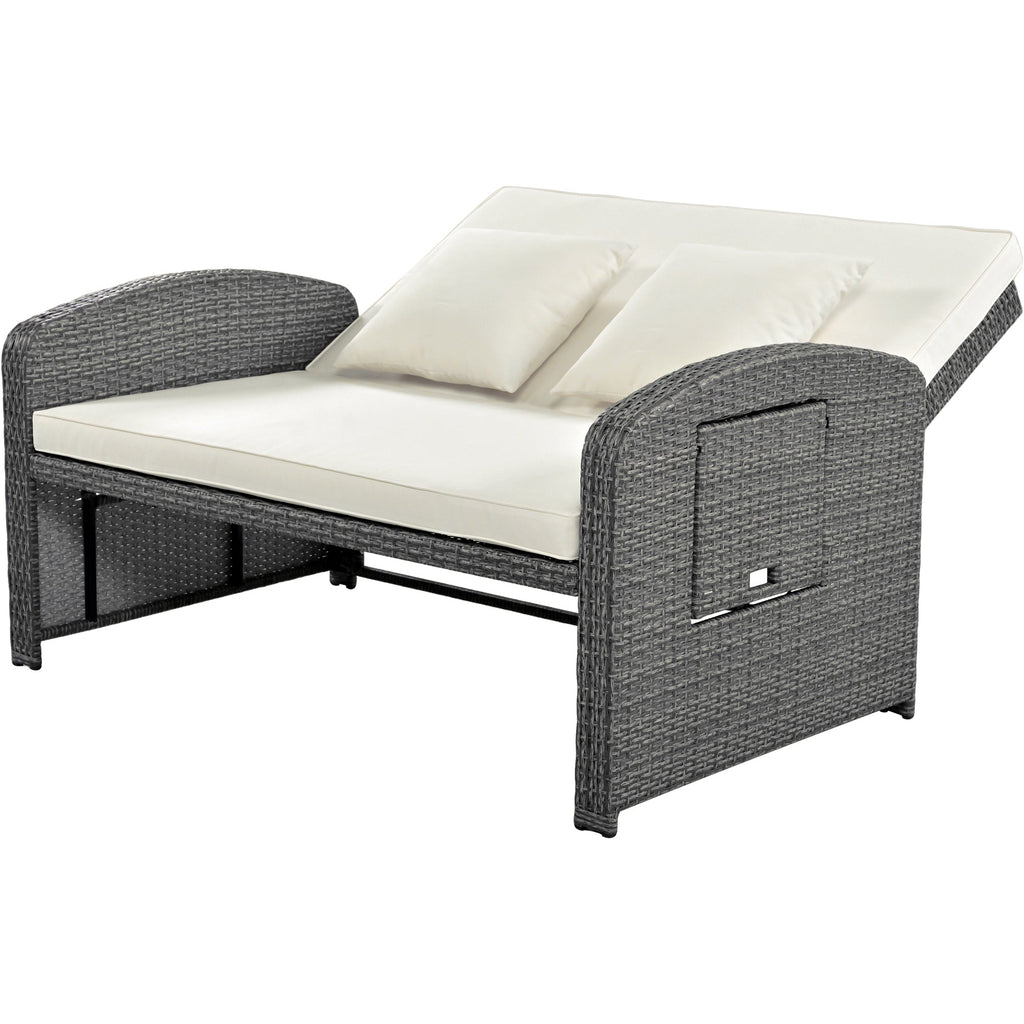 Sofá cama reclinable para 2 personas - Gris