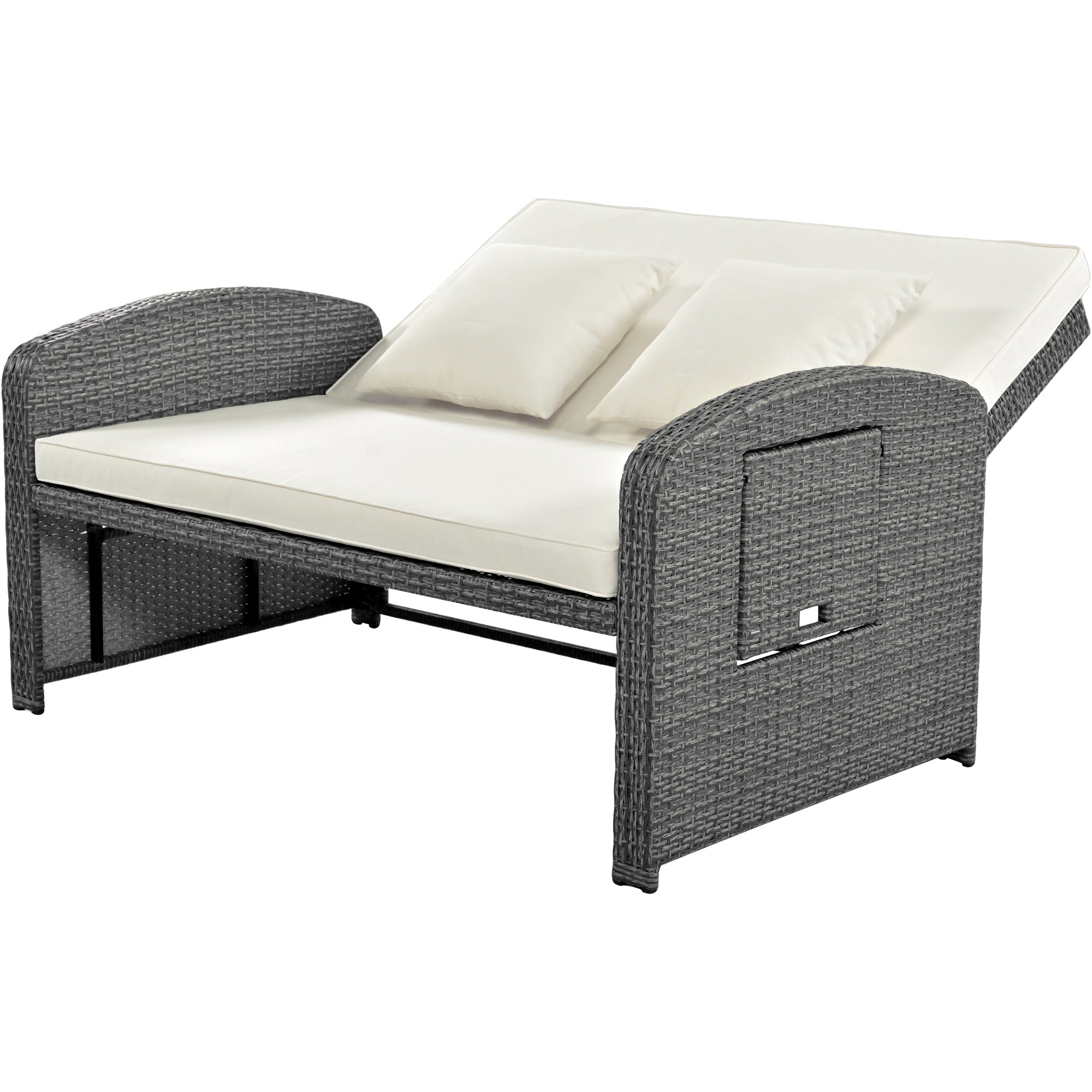 Sofá cama reclinable para 2 personas - Gris