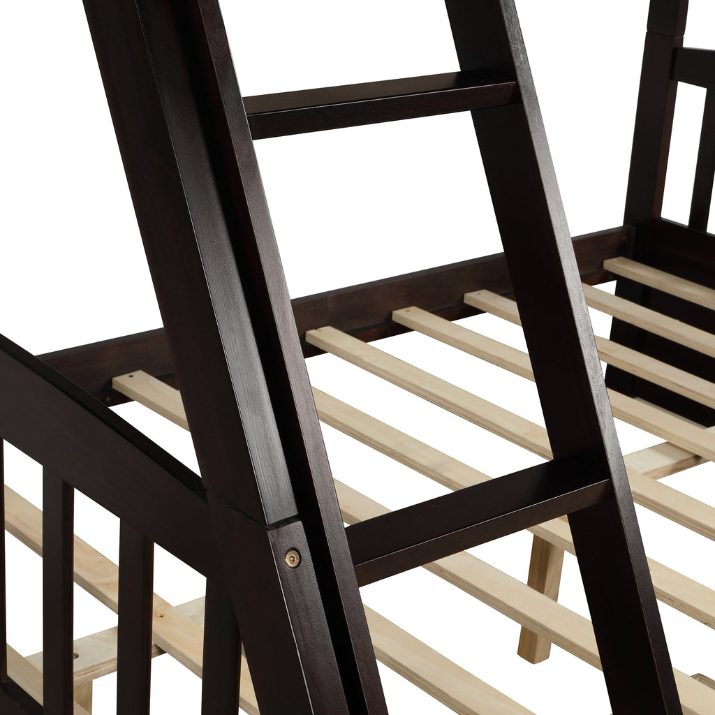 Litera de madera maciza - Marrón