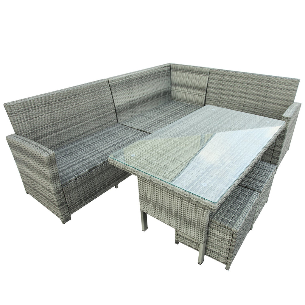 Juego de muebles de patio para exterior - Gris