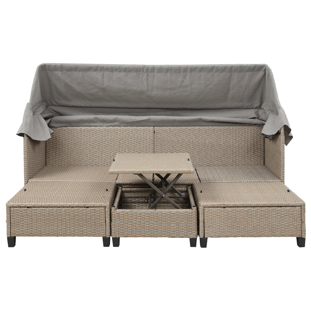 Sofá para patio de 4 piezas - Beige