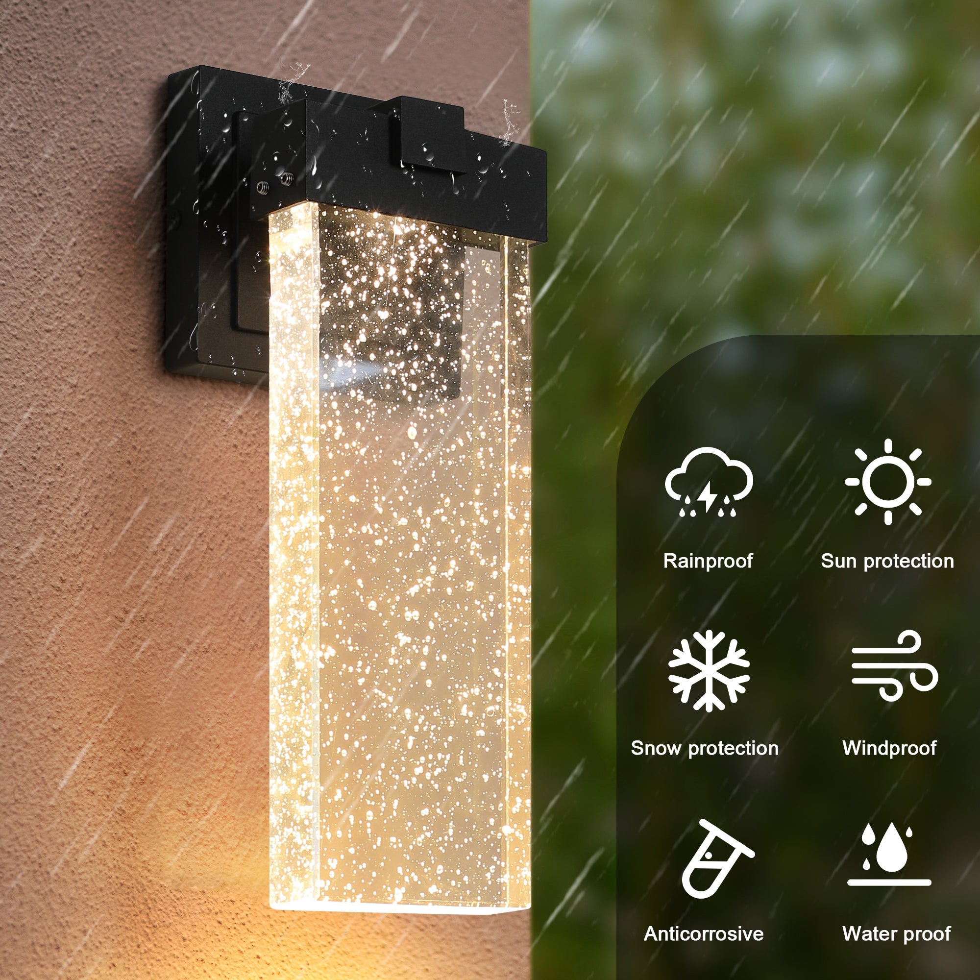 Lámpara LED de cristal para exteriores