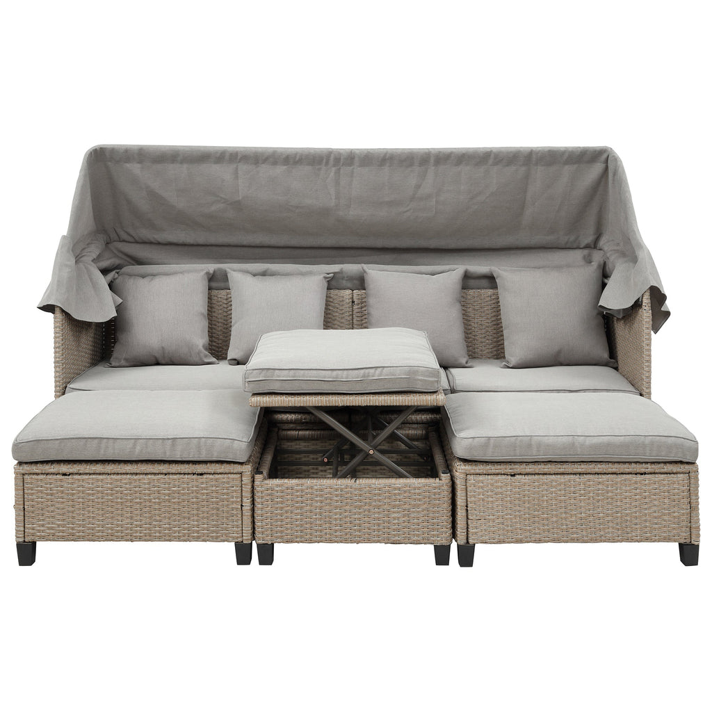 Sofá para patio de 4 piezas - Beige