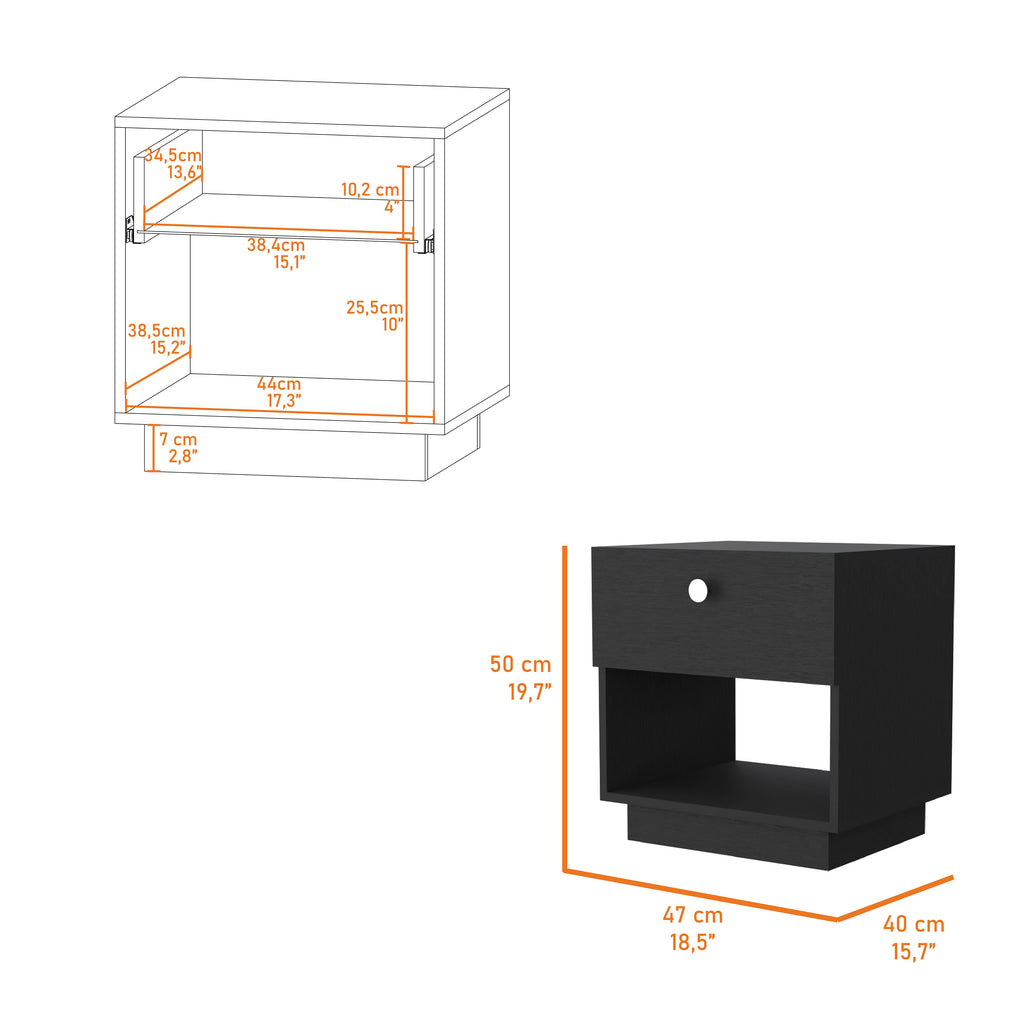 Juego de dormitorio de 2 piezas - Negro