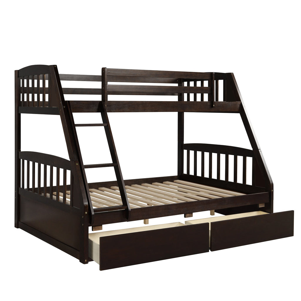 Litera de madera maciza - Marrón