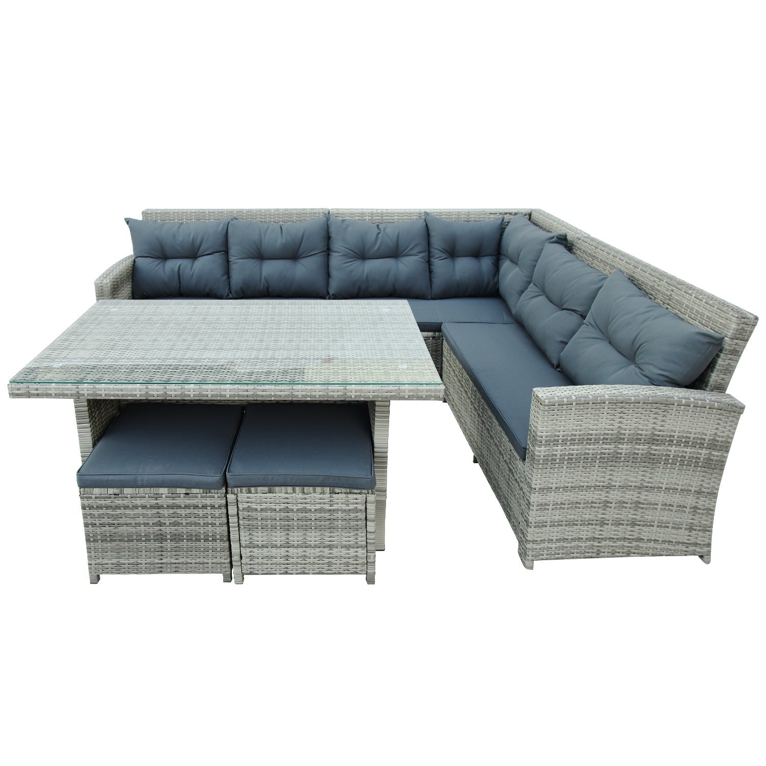 Juego de muebles de patio para exterior - Gris
