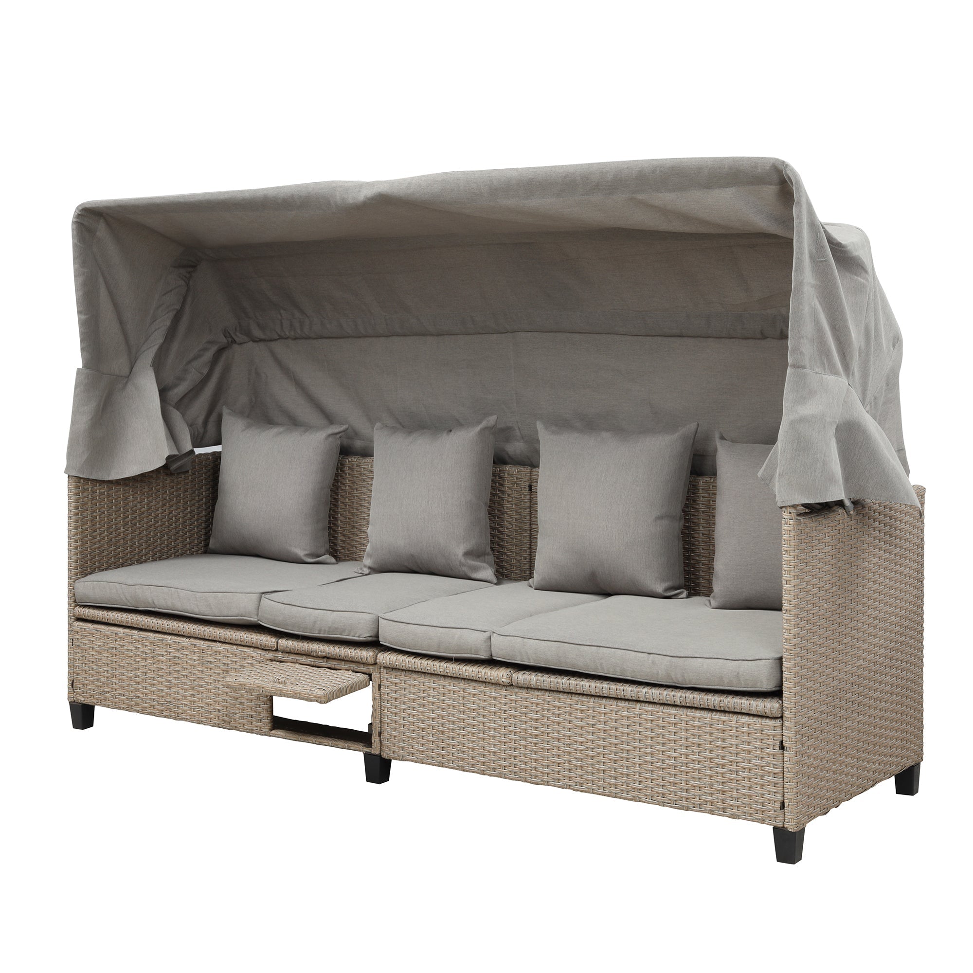 Sofá para patio de 4 piezas - Beige