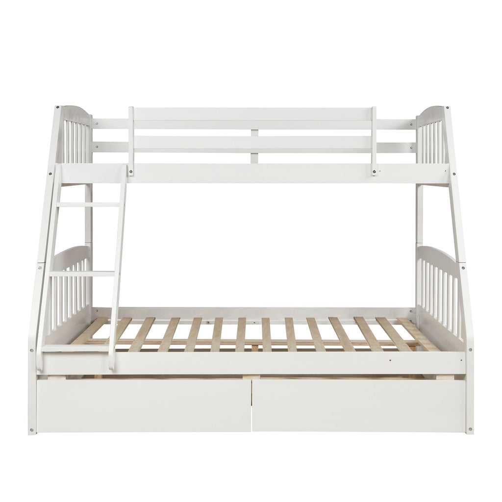 Litera de madera maciza – Blanco