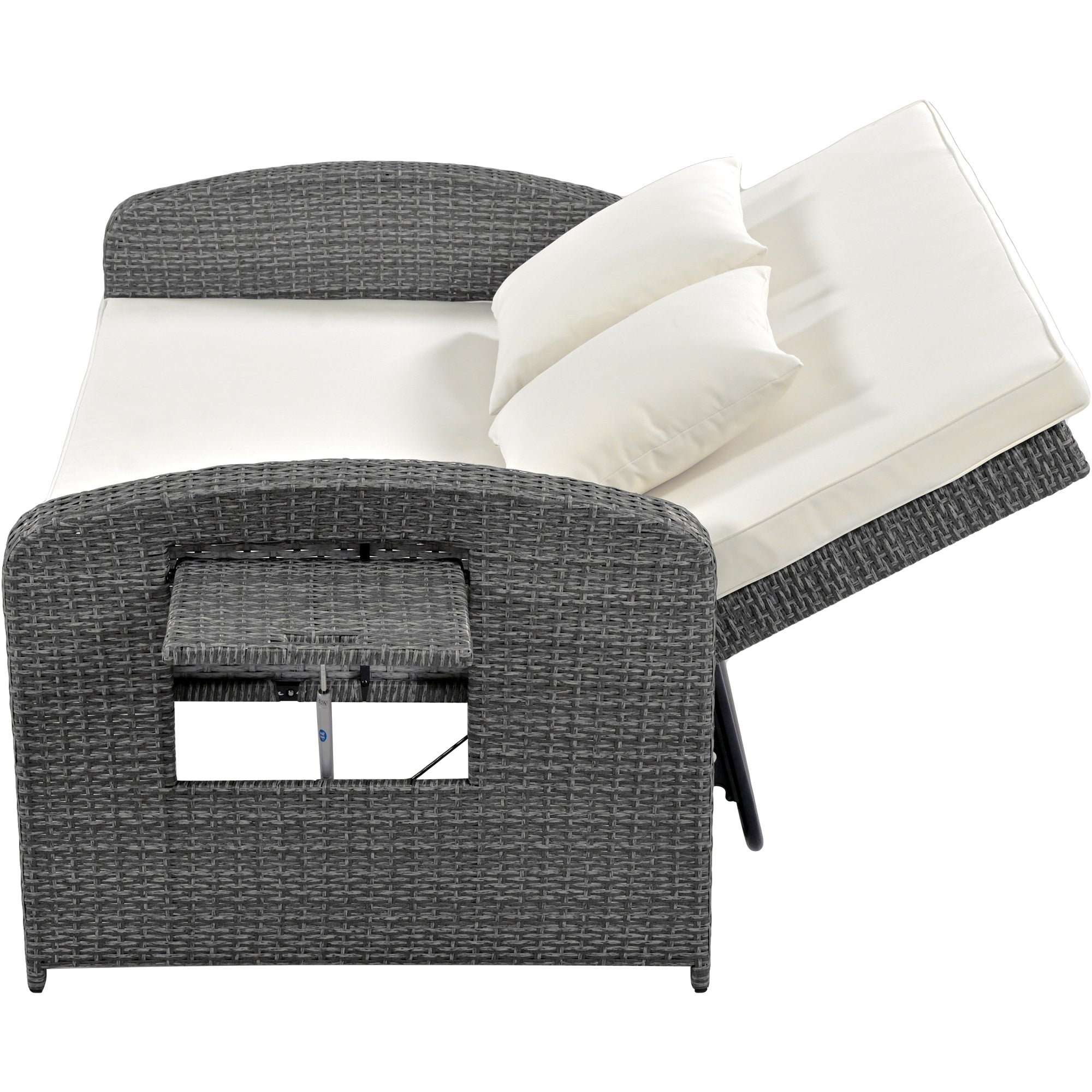 Sofá cama reclinable para 2 personas - Gris
