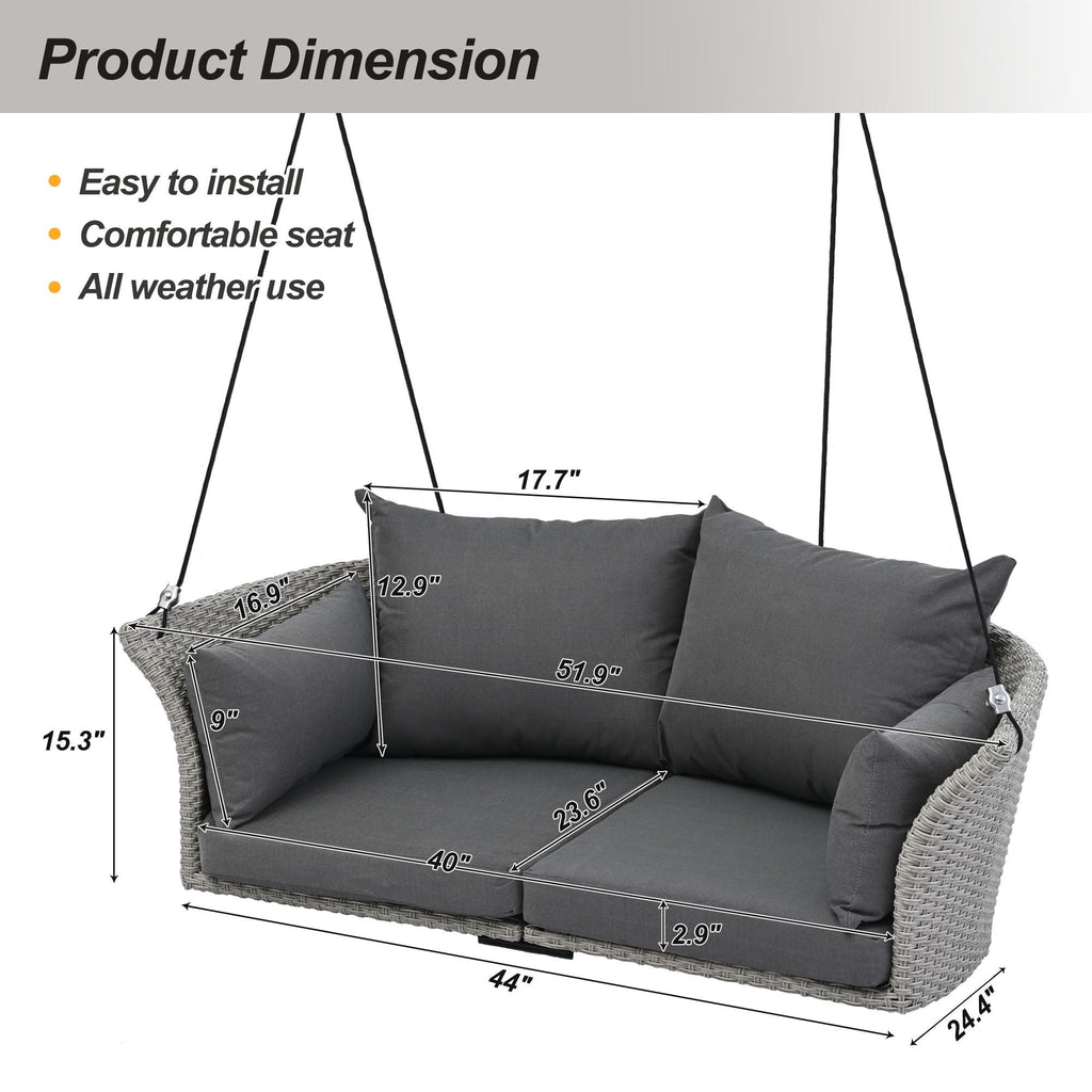 Asiento colgante para 2 personas - Gris