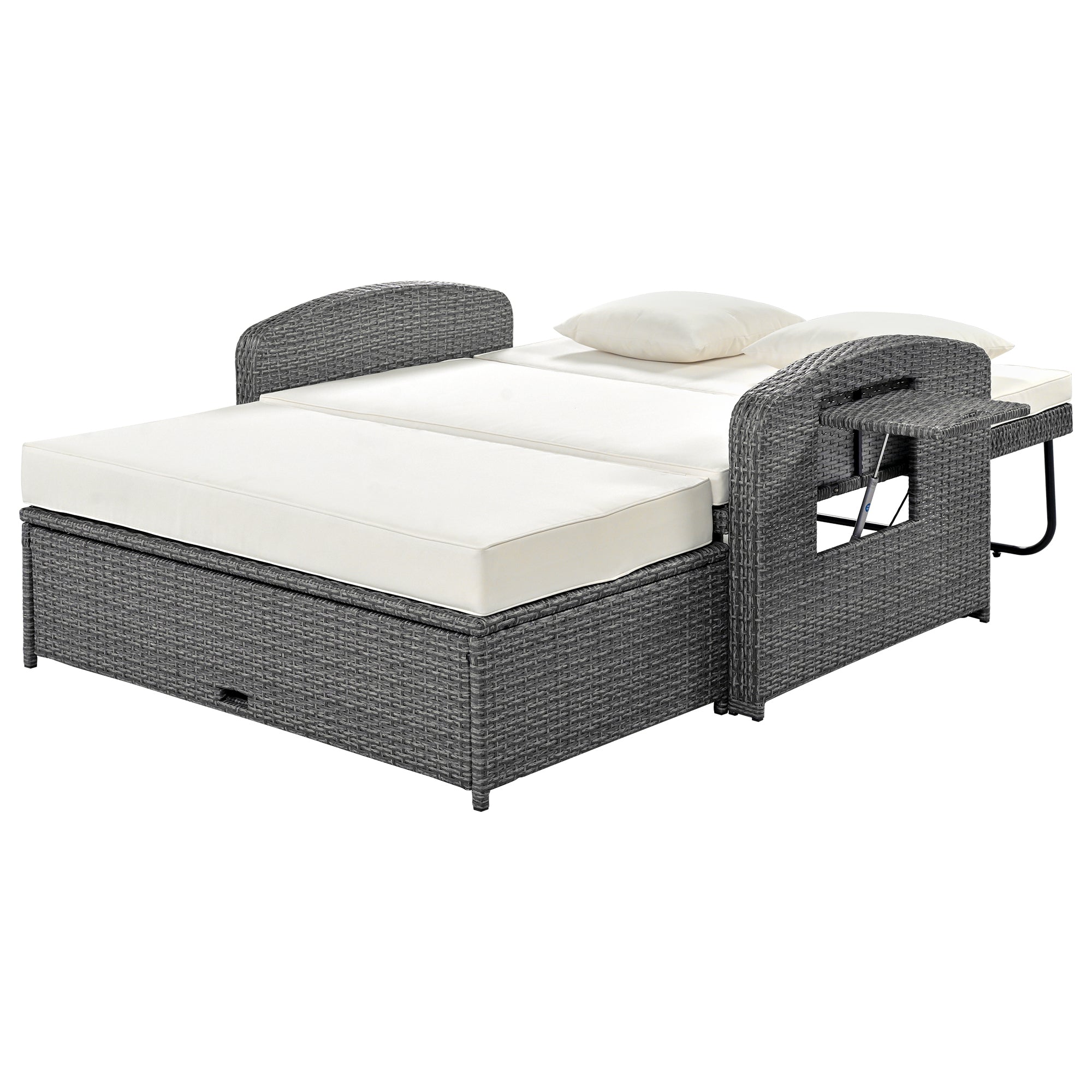 Sofá cama reclinable para 2 personas - Gris