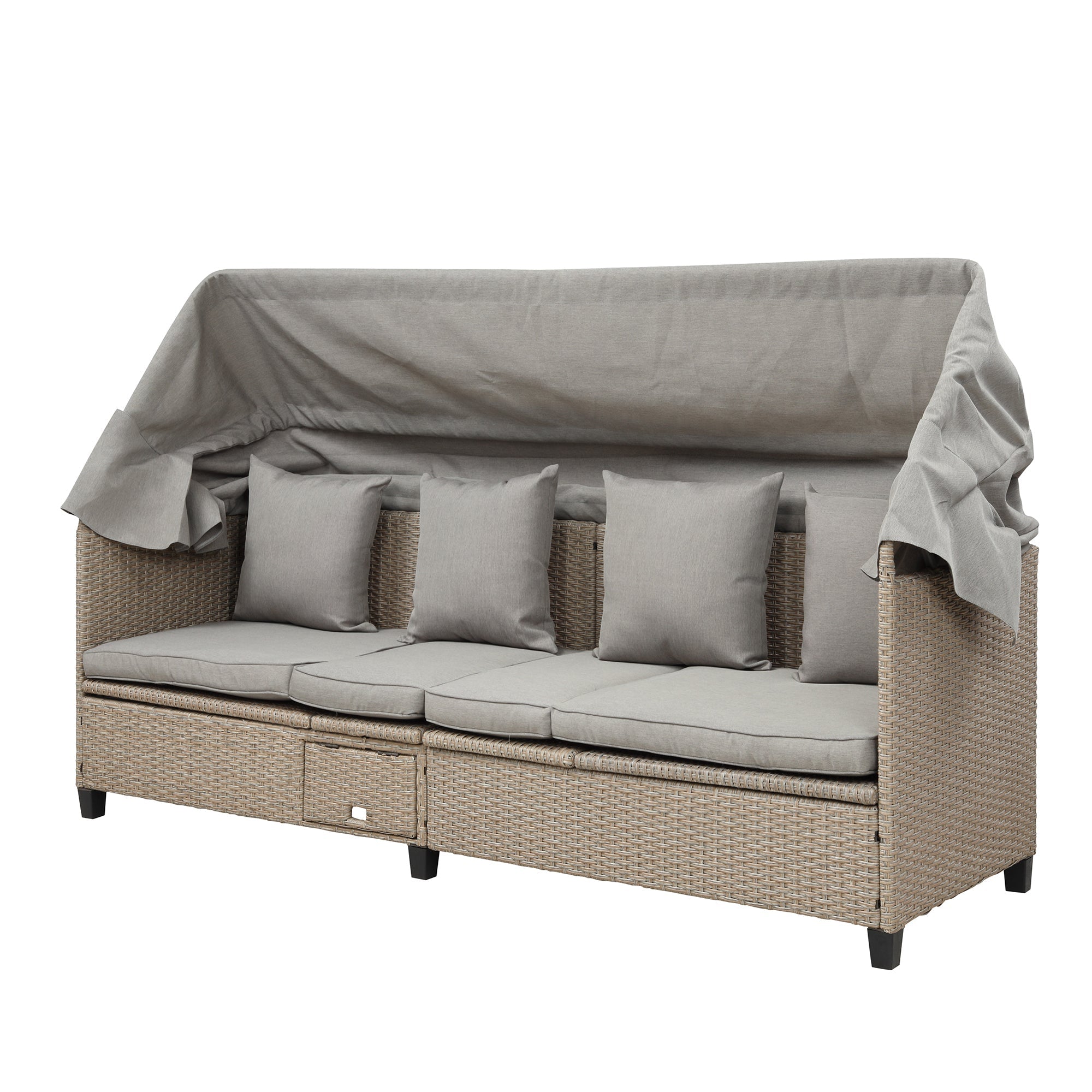 Sofá para patio de 4 piezas - Beige