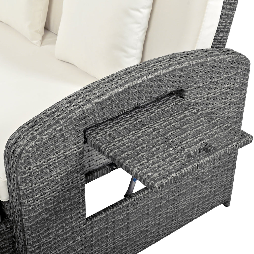 Sofá cama reclinable para 2 personas - Gris