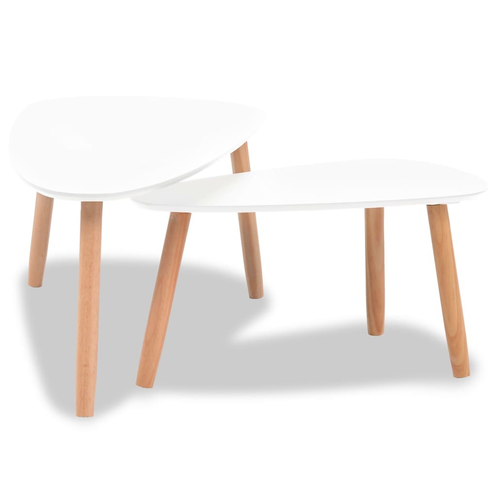 Juego de mesa de centro de 2 piezas - Blanco