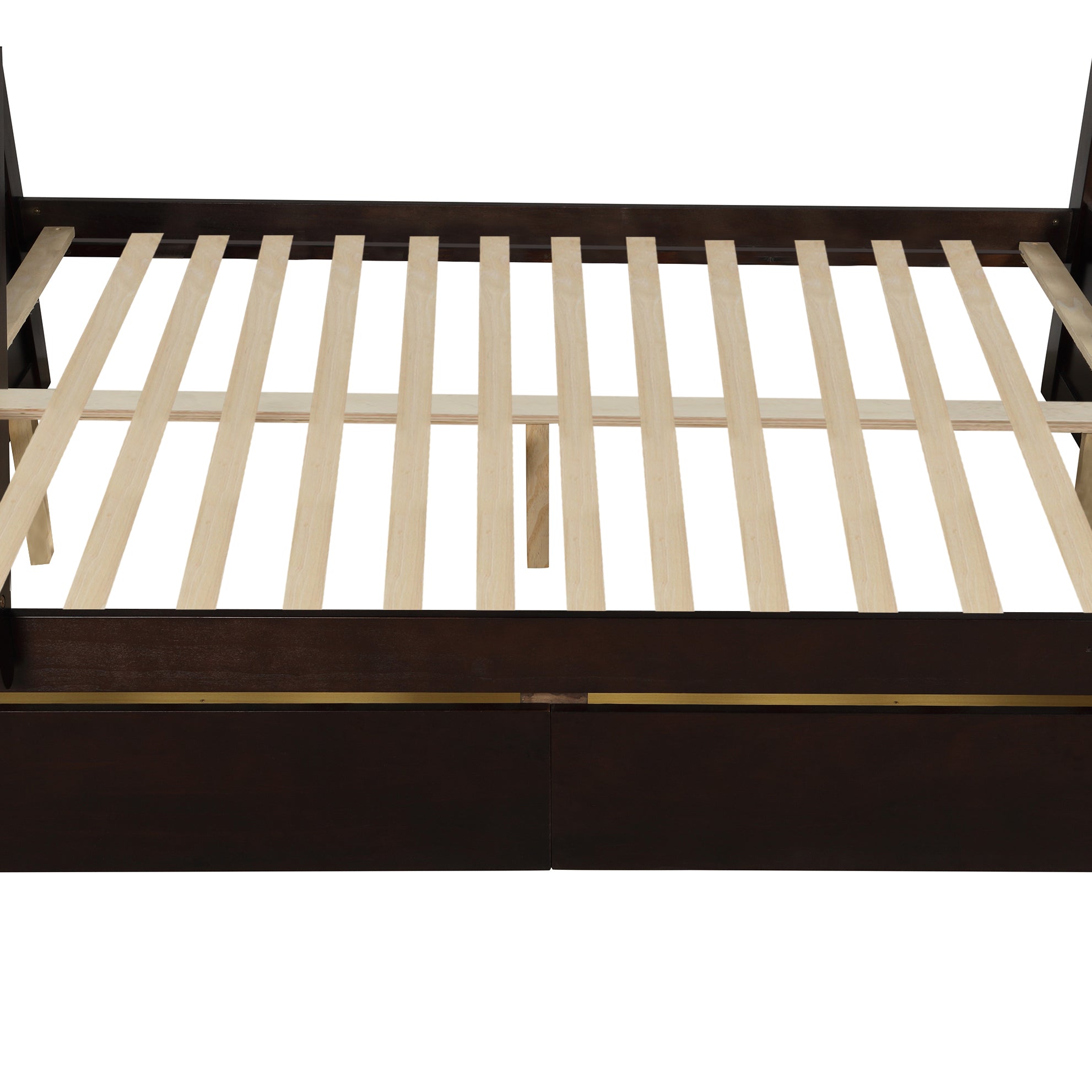 Litera de madera maciza - Marrón