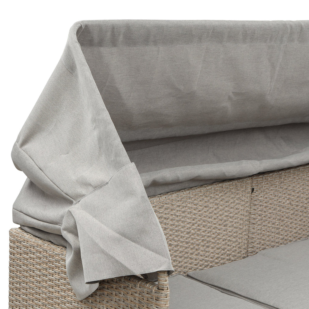 Sofá para patio de 4 piezas - Beige