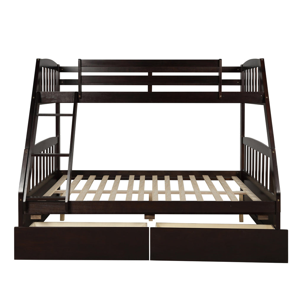 Litera de madera maciza - Marrón