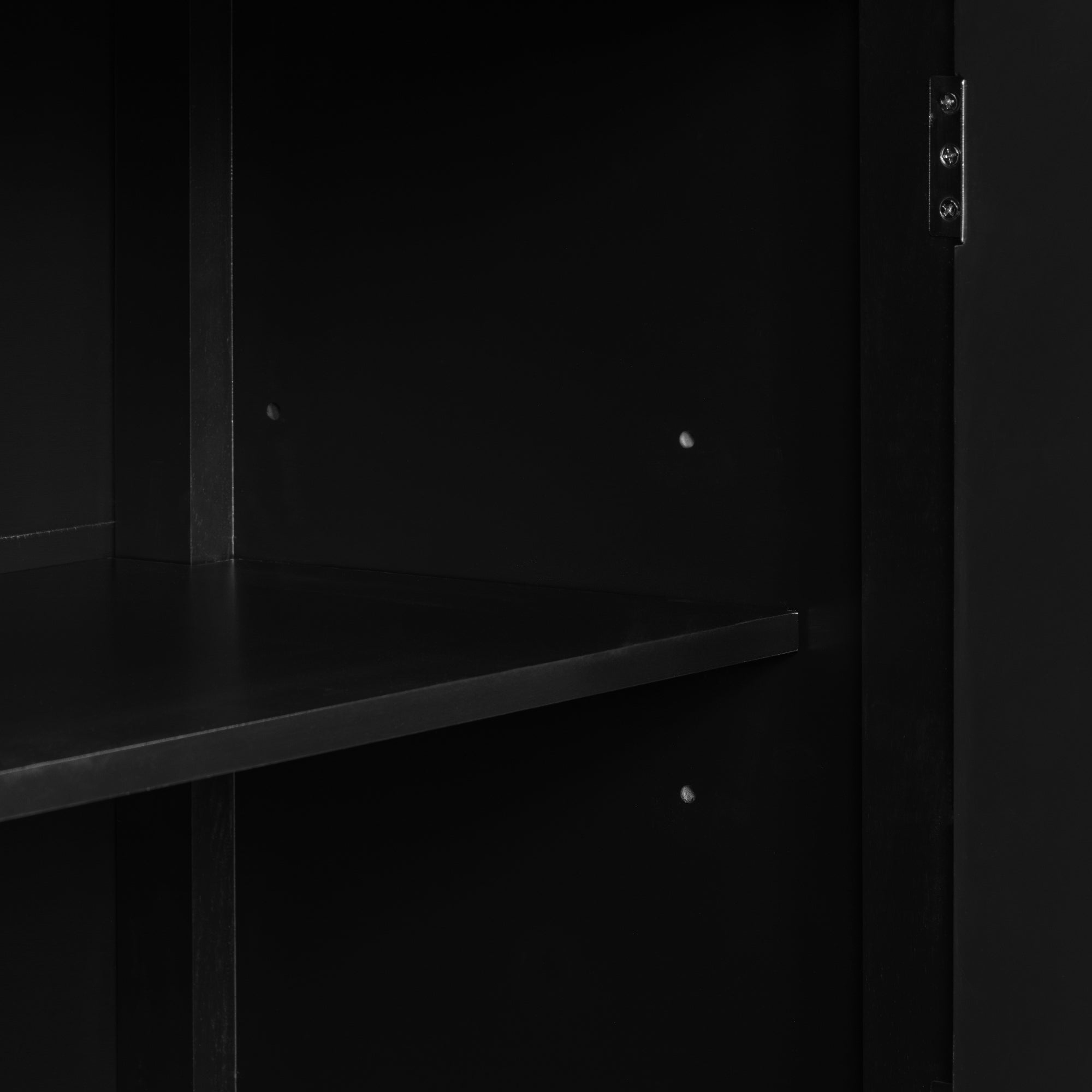 Aparador de cuatro puertas para sala - Negro