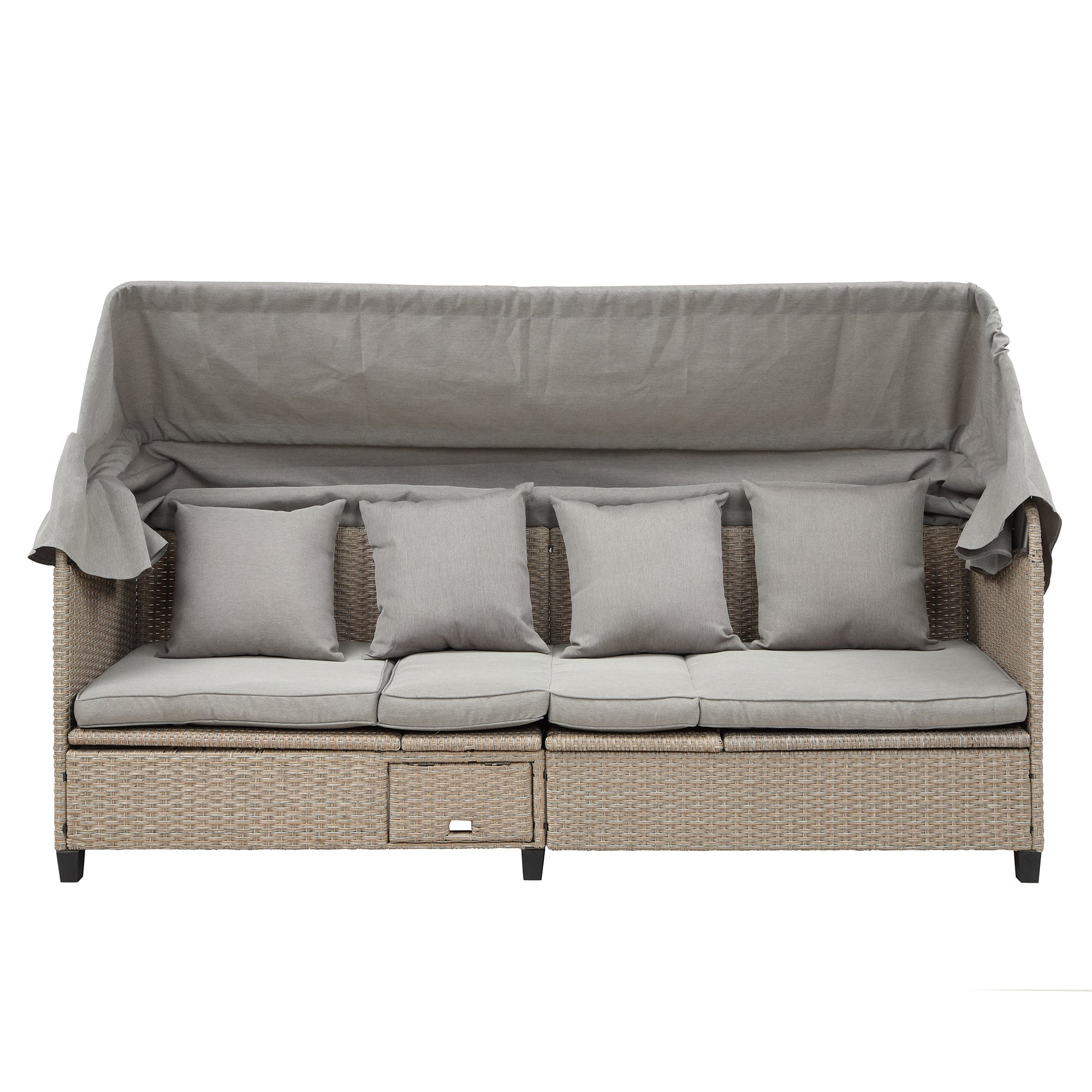 Sofá para patio de 4 piezas - Beige