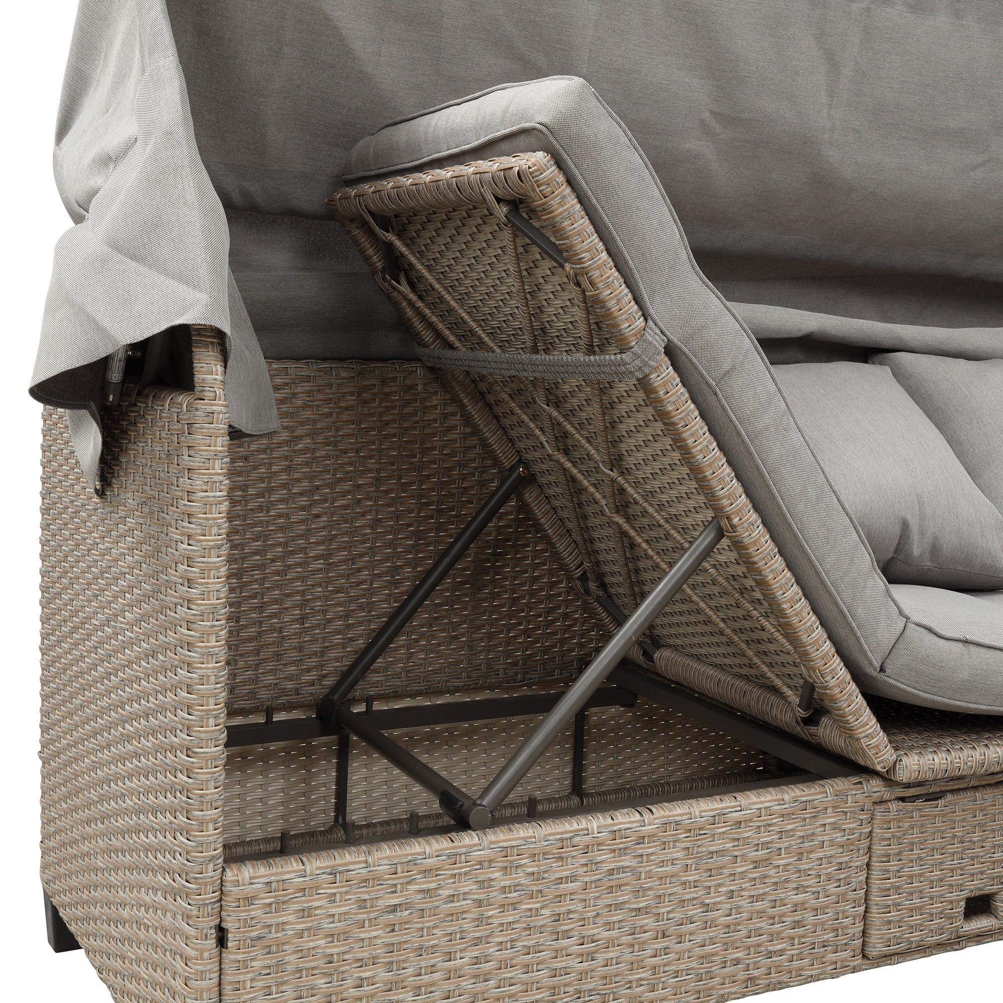 Sofá para patio de 4 piezas - Beige